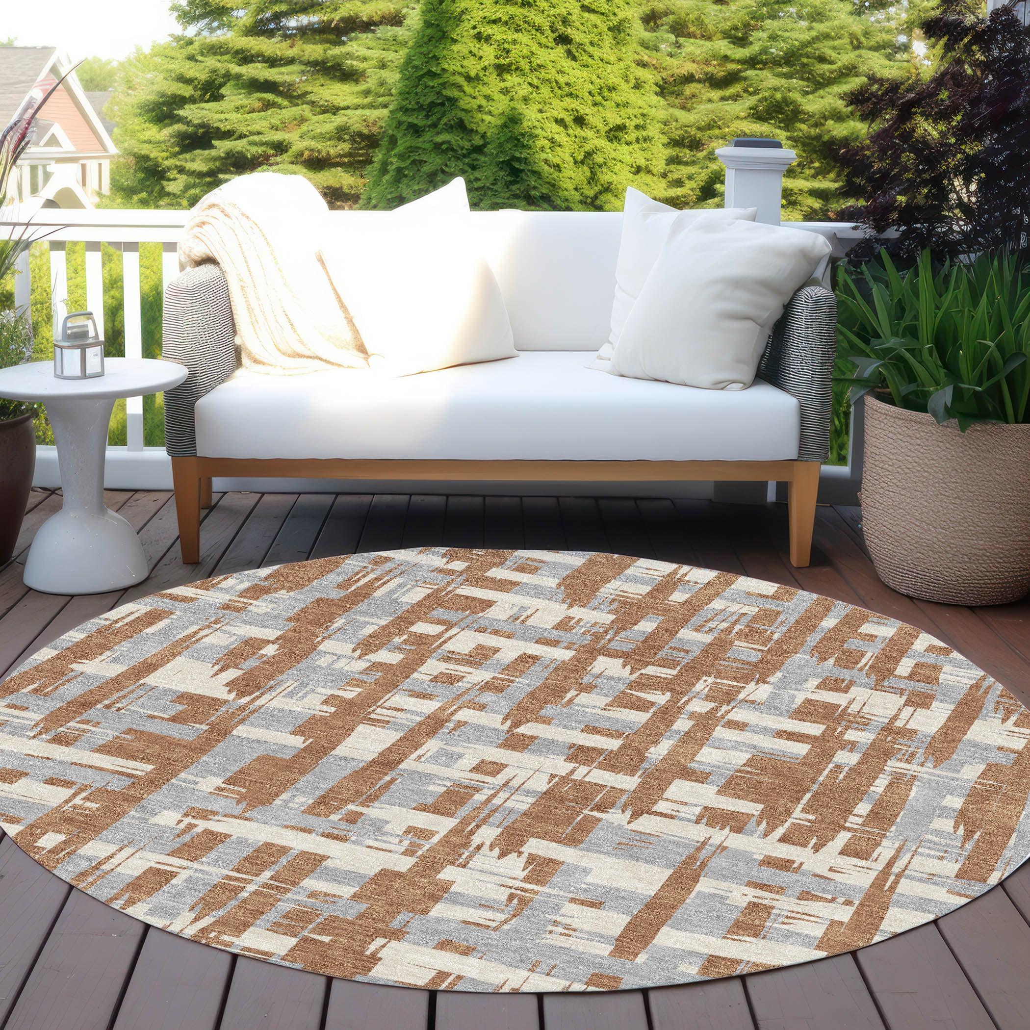 Addison Rugs Taelaris Orange Washable Indoor-Outdoor Rug