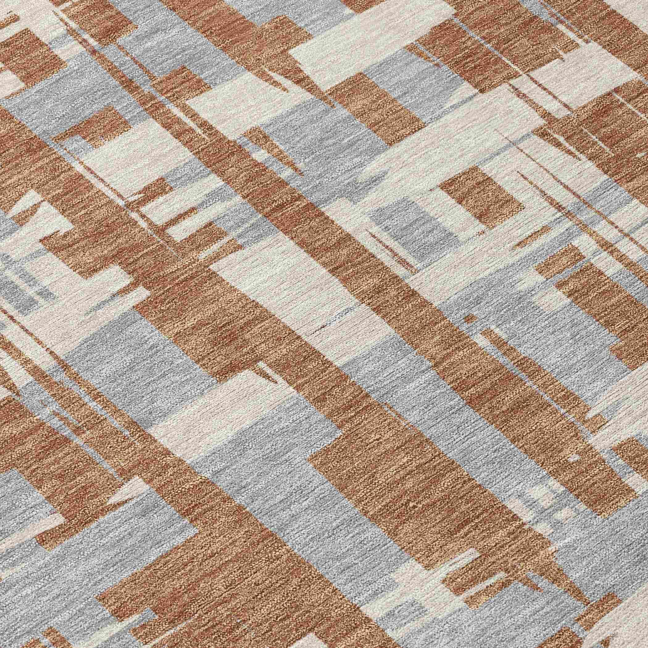 Addison Rugs Taelaris Orange Washable Indoor-Outdoor Rug