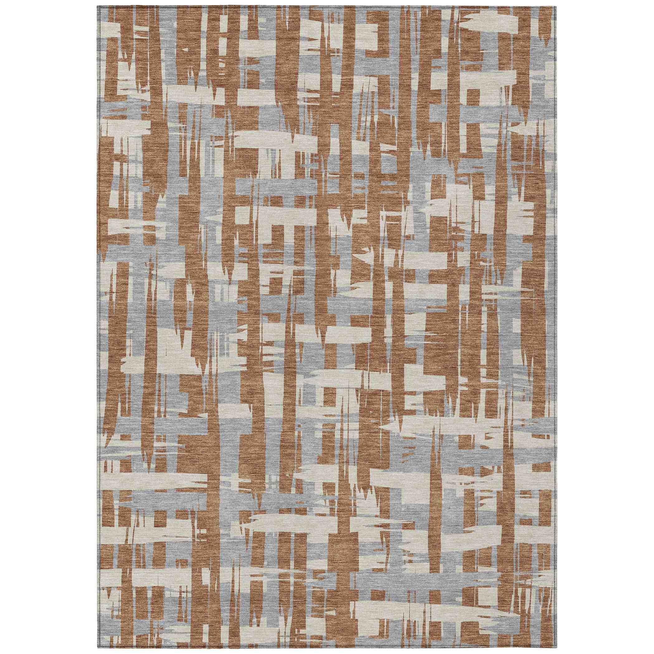 Addison Rugs Taelaris Orange Washable Indoor-Outdoor Rug