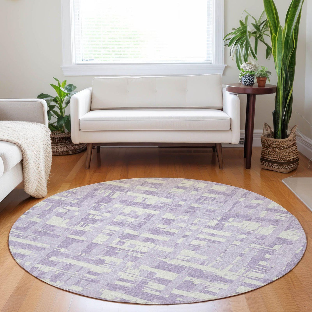 Addison Rugs Taelaris Purple Washable Indoor-Outdoor Rug