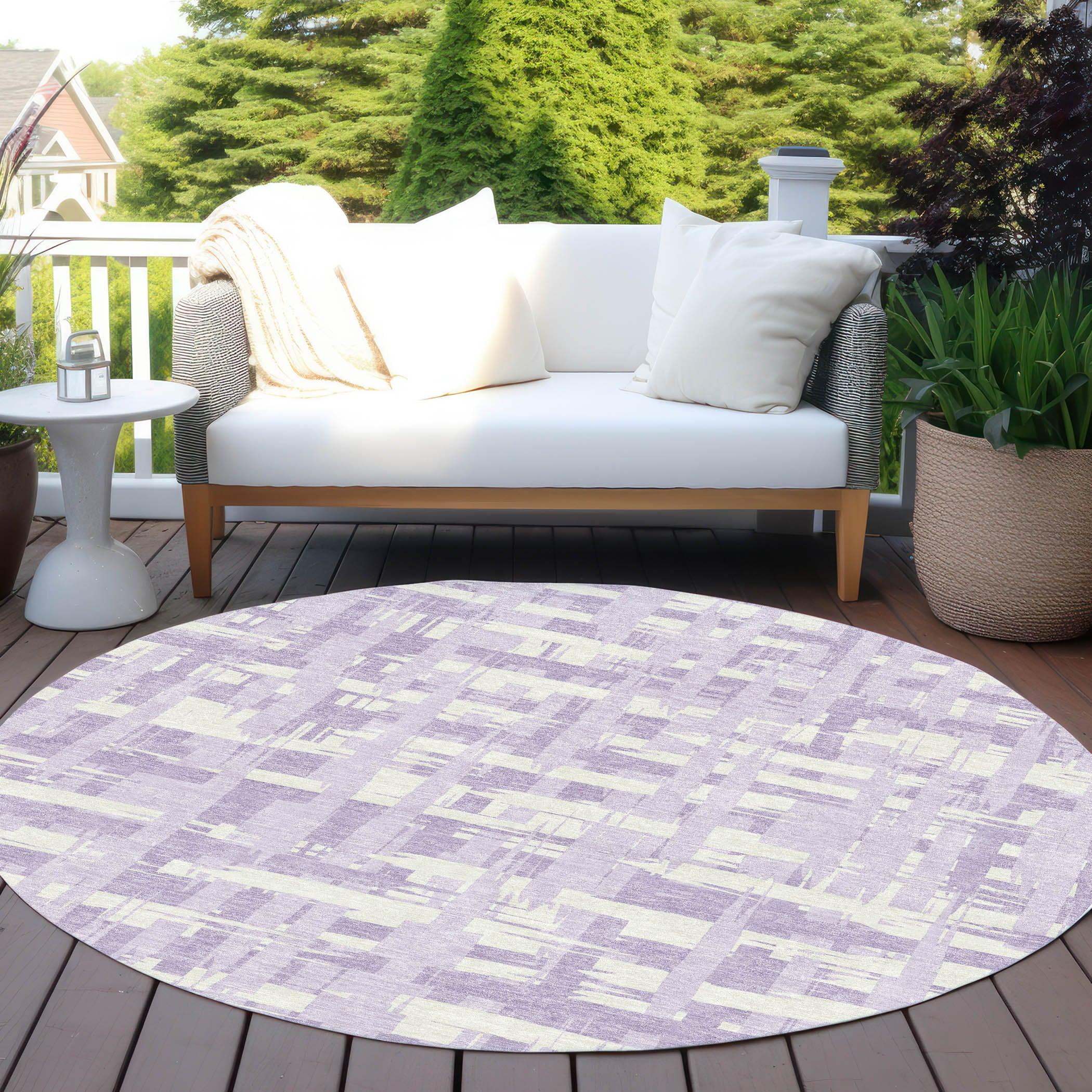 Addison Rugs Taelaris Purple Washable Indoor-Outdoor Rug
