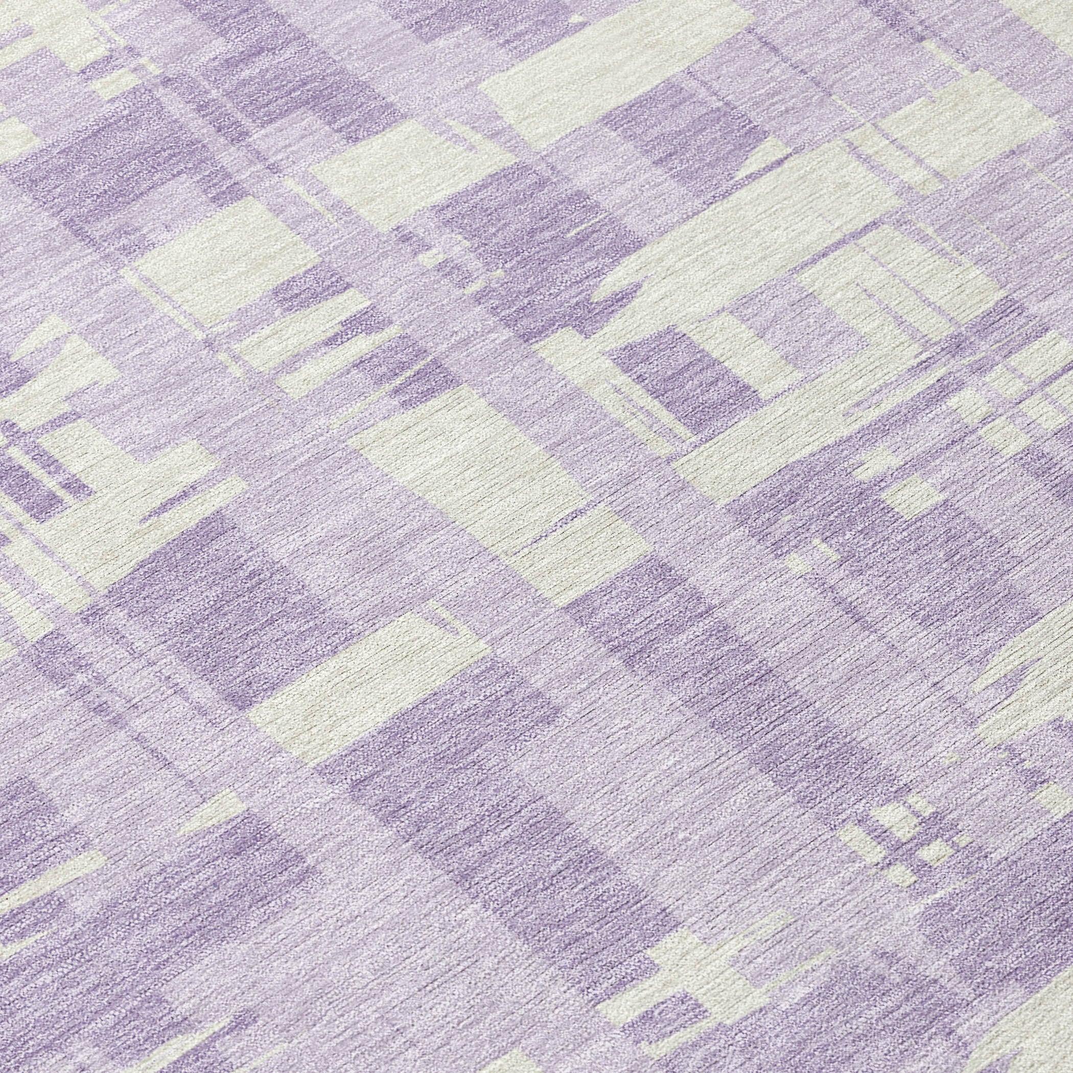 Addison Rugs Taelaris Purple Washable Indoor-Outdoor Rug
