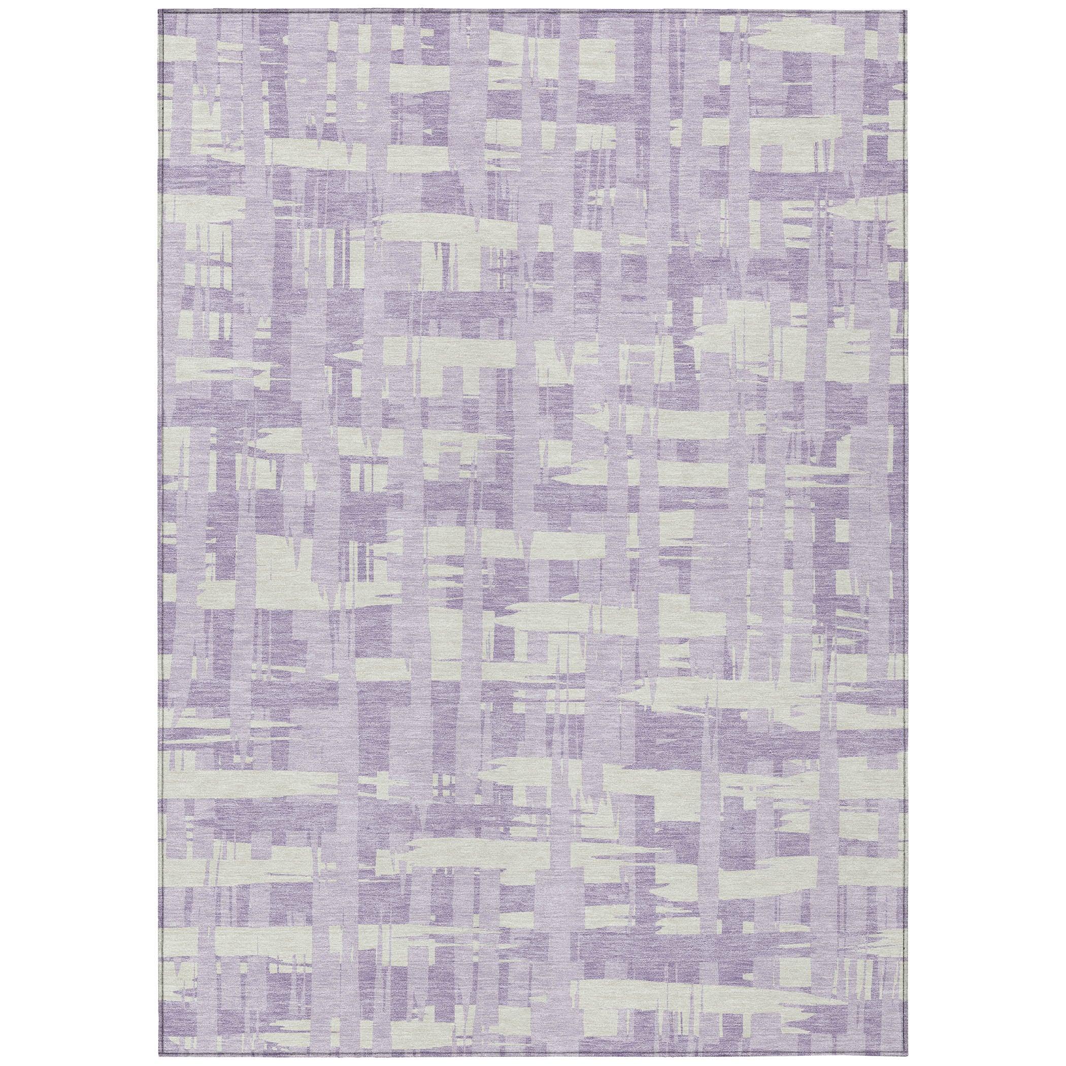 Addison Rugs Taelaris Purple Washable Indoor-Outdoor Rug