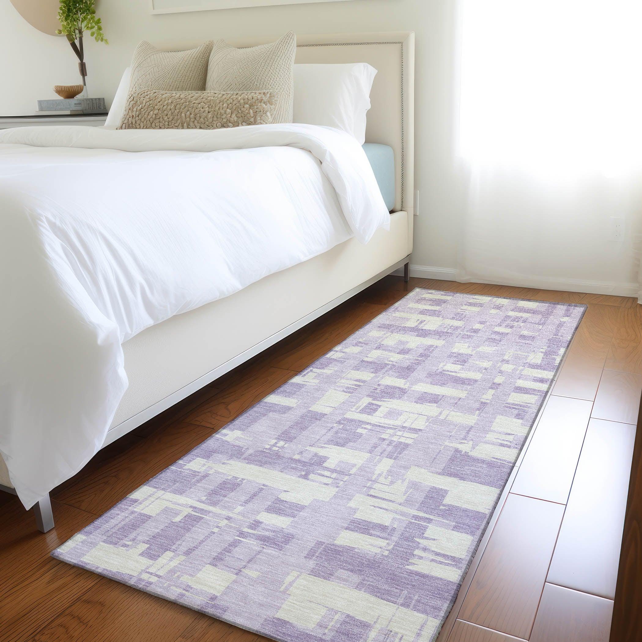 Addison Rugs Taelaris Purple Washable Indoor-Outdoor Rug
