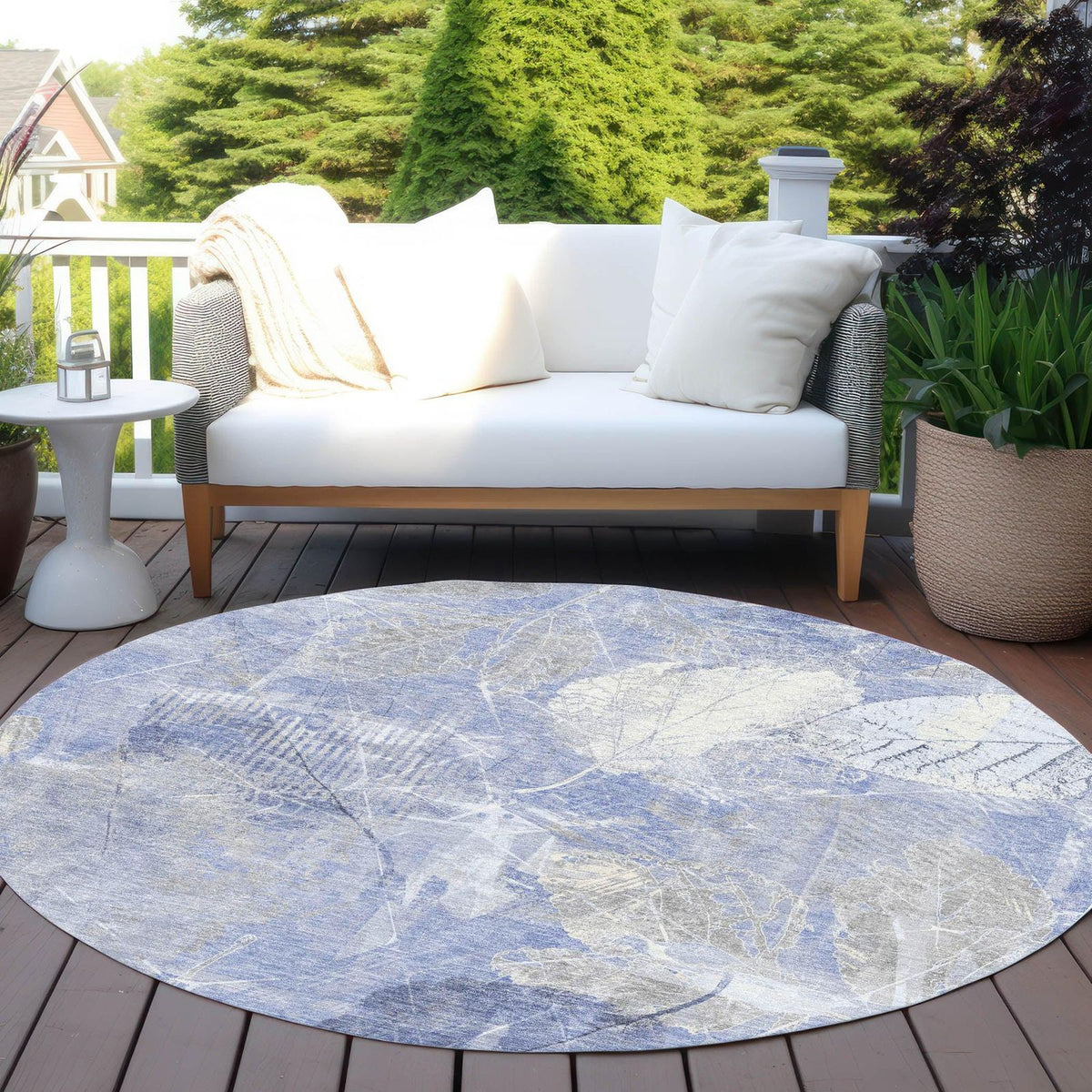 Addison Rugs Taelas Blue Washable Indoor-Outdoor Rug