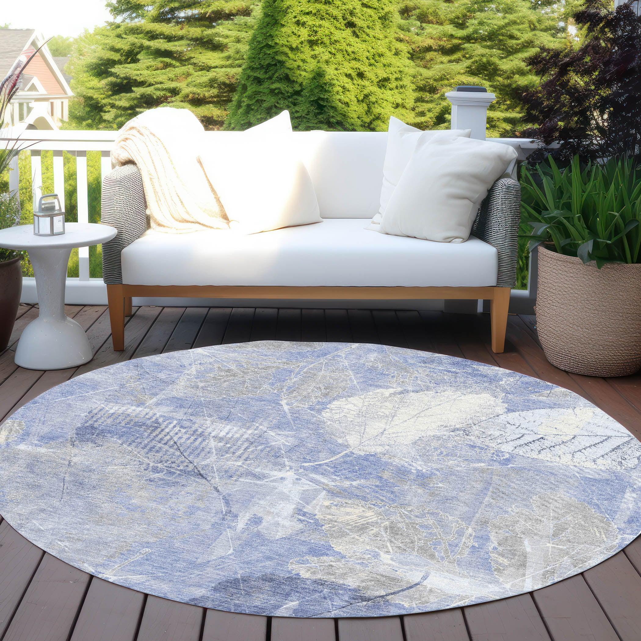 Addison Rugs Taelas Blue Washable Indoor-Outdoor Rug