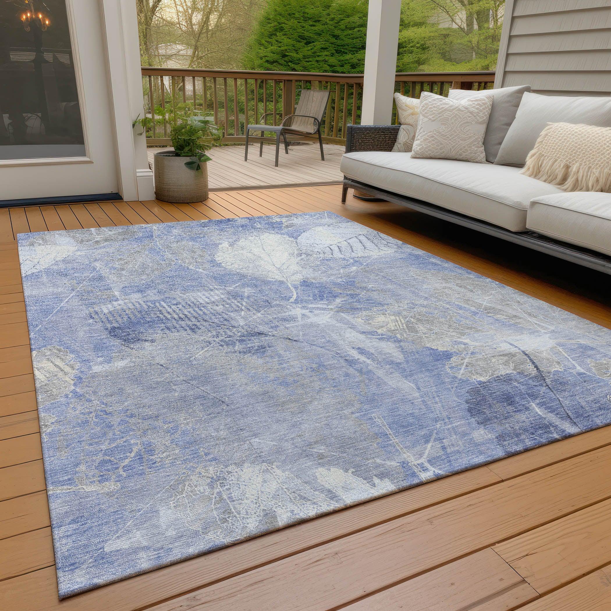 Addison Rugs Taelas Blue Washable Indoor-Outdoor Rug