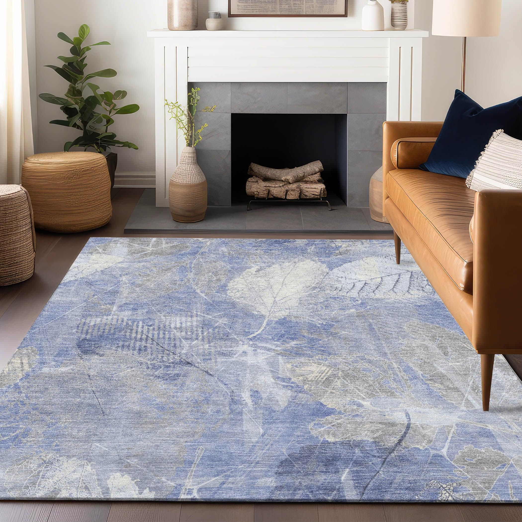 Addison Rugs Taelas Blue Washable Indoor-Outdoor Rug