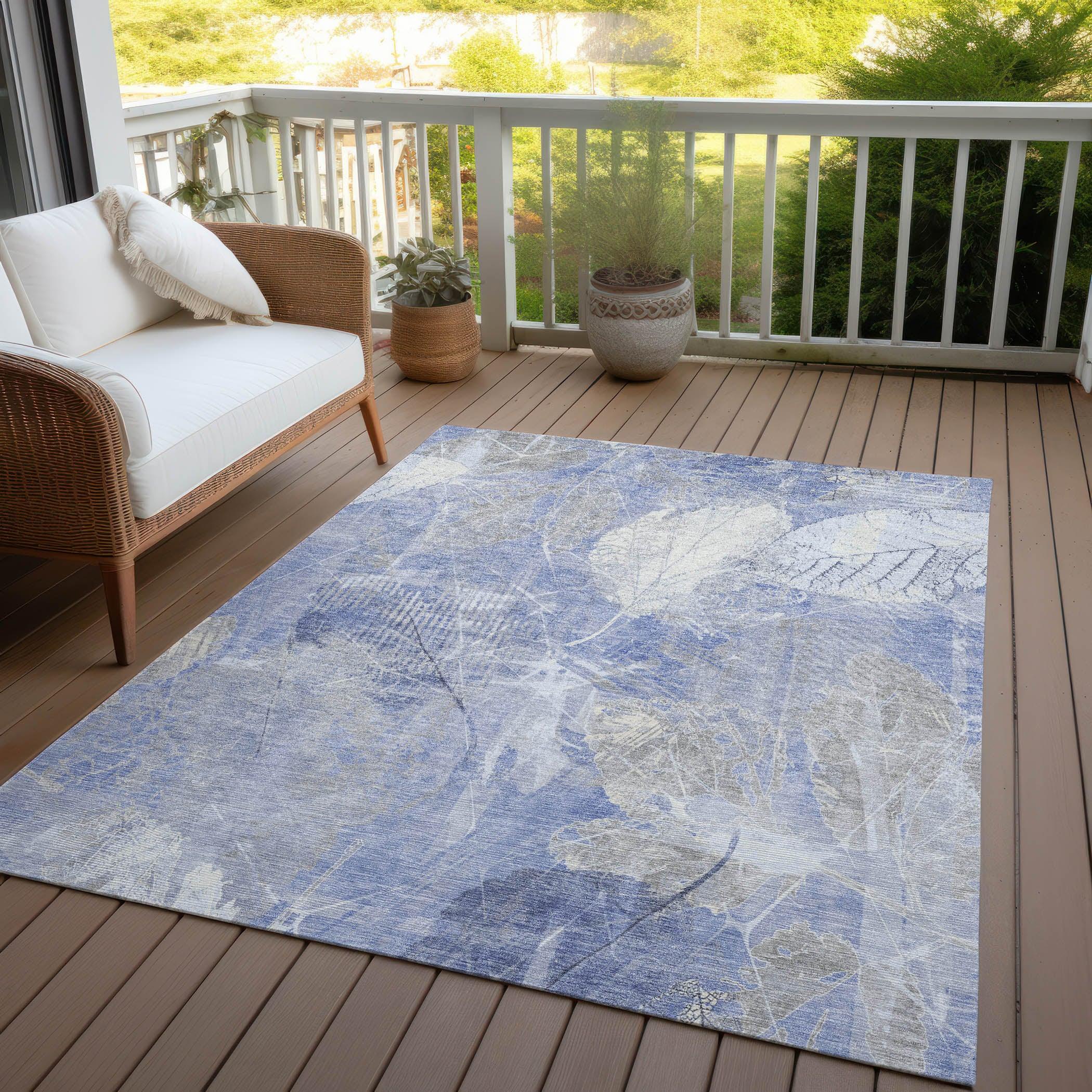 Addison Rugs Taelas Blue Washable Indoor-Outdoor Rug