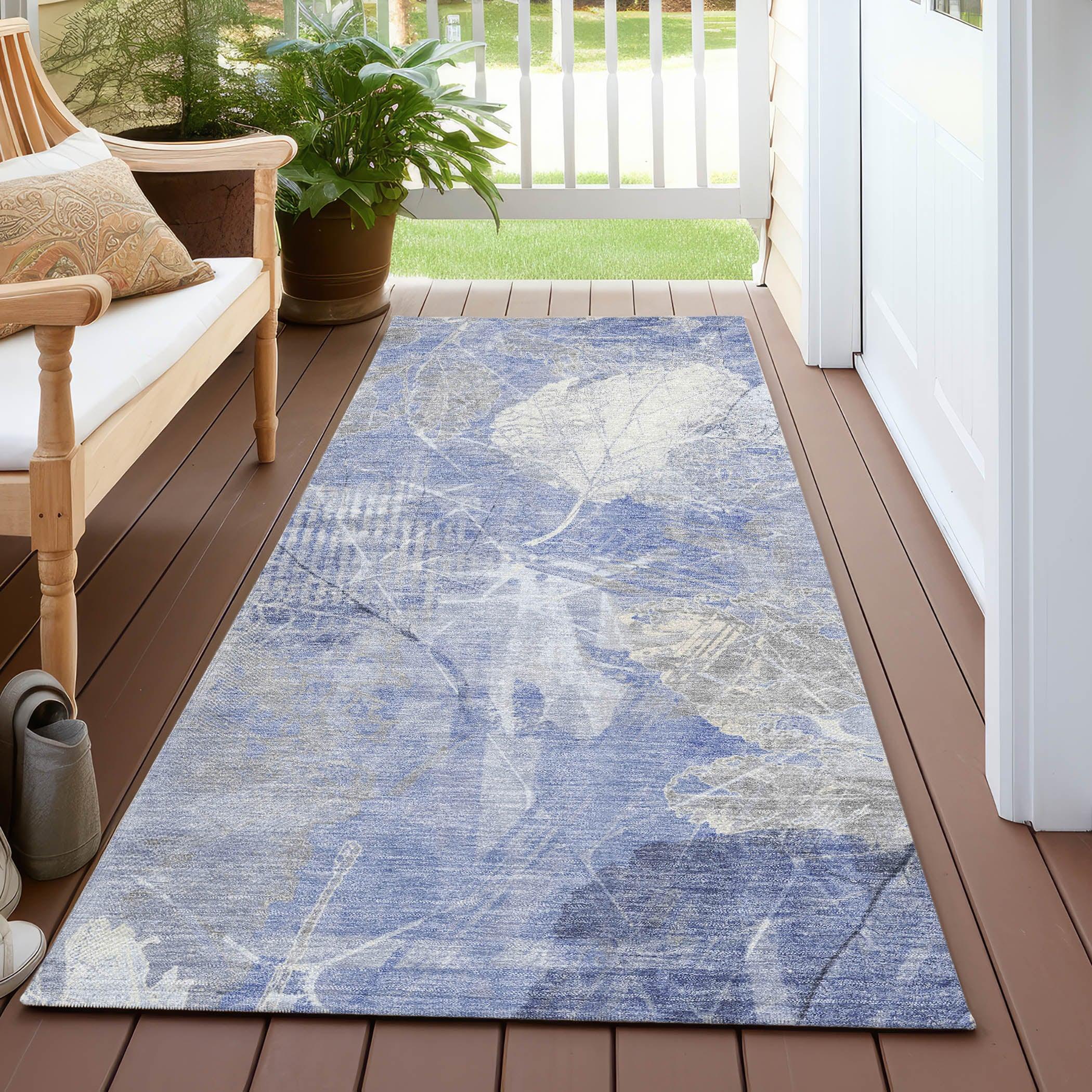 Addison Rugs Taelas Blue Washable Indoor-Outdoor Rug