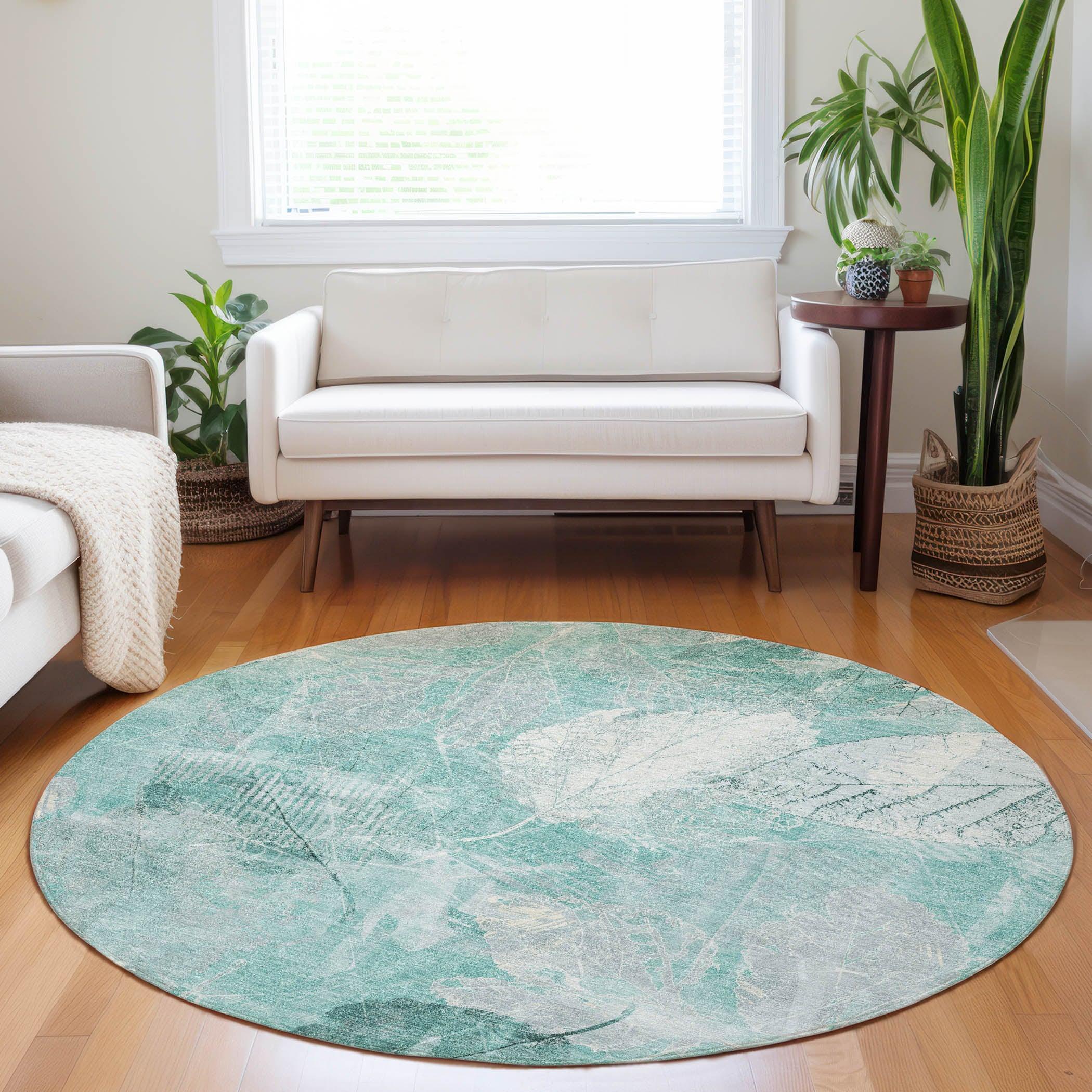 Addison Rugs Taelas Teal Washable Indoor-Outdoor Rug
