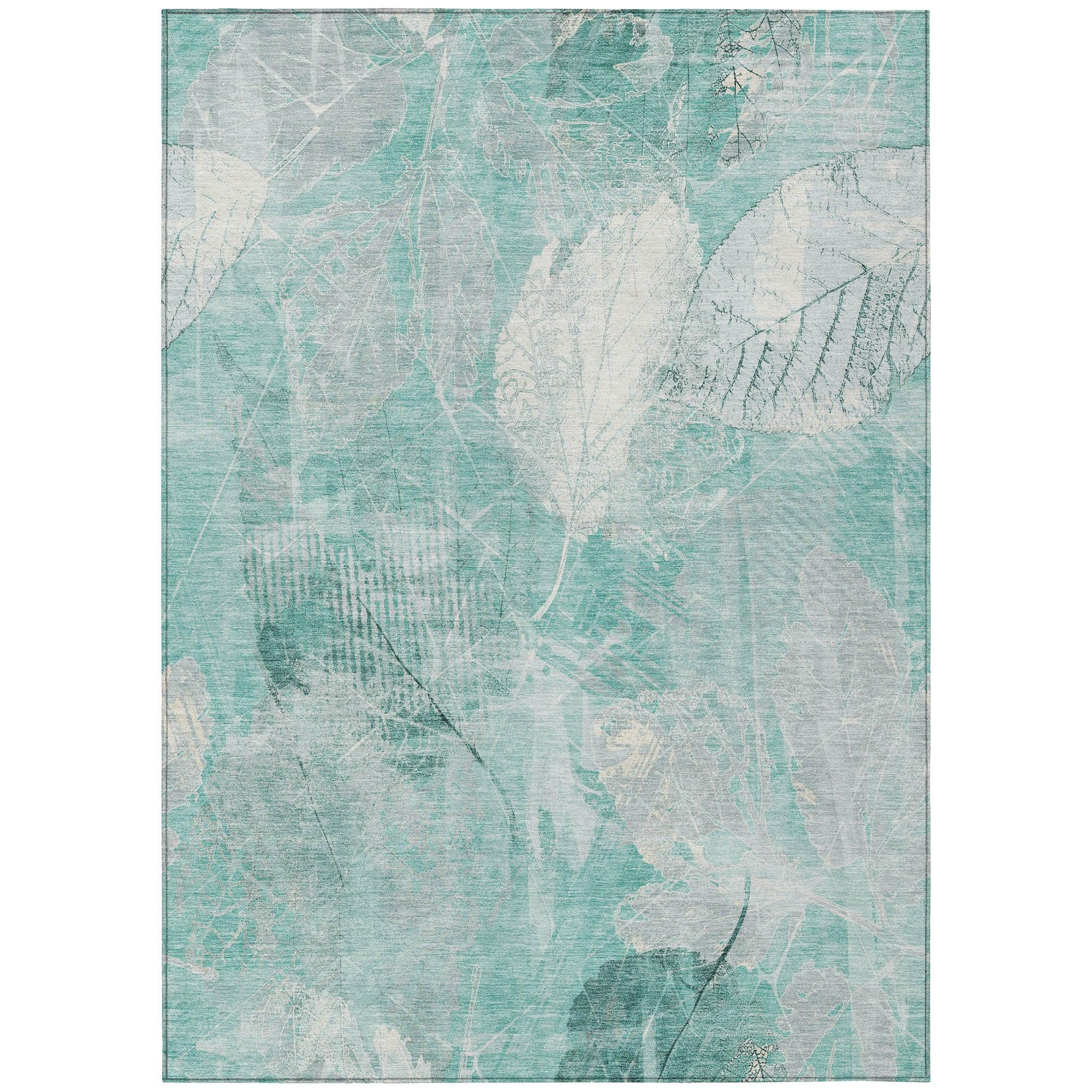 Addison Rugs Taelas Teal Washable Indoor-Outdoor Rug