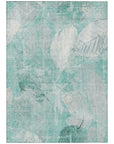 Addison Rugs Taelas Teal Washable Indoor-Outdoor Rug
