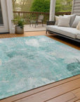 Addison Rugs Taelas Teal Washable Indoor-Outdoor Rug