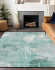 Addison Rugs Taelas Teal Washable Indoor-Outdoor Rug