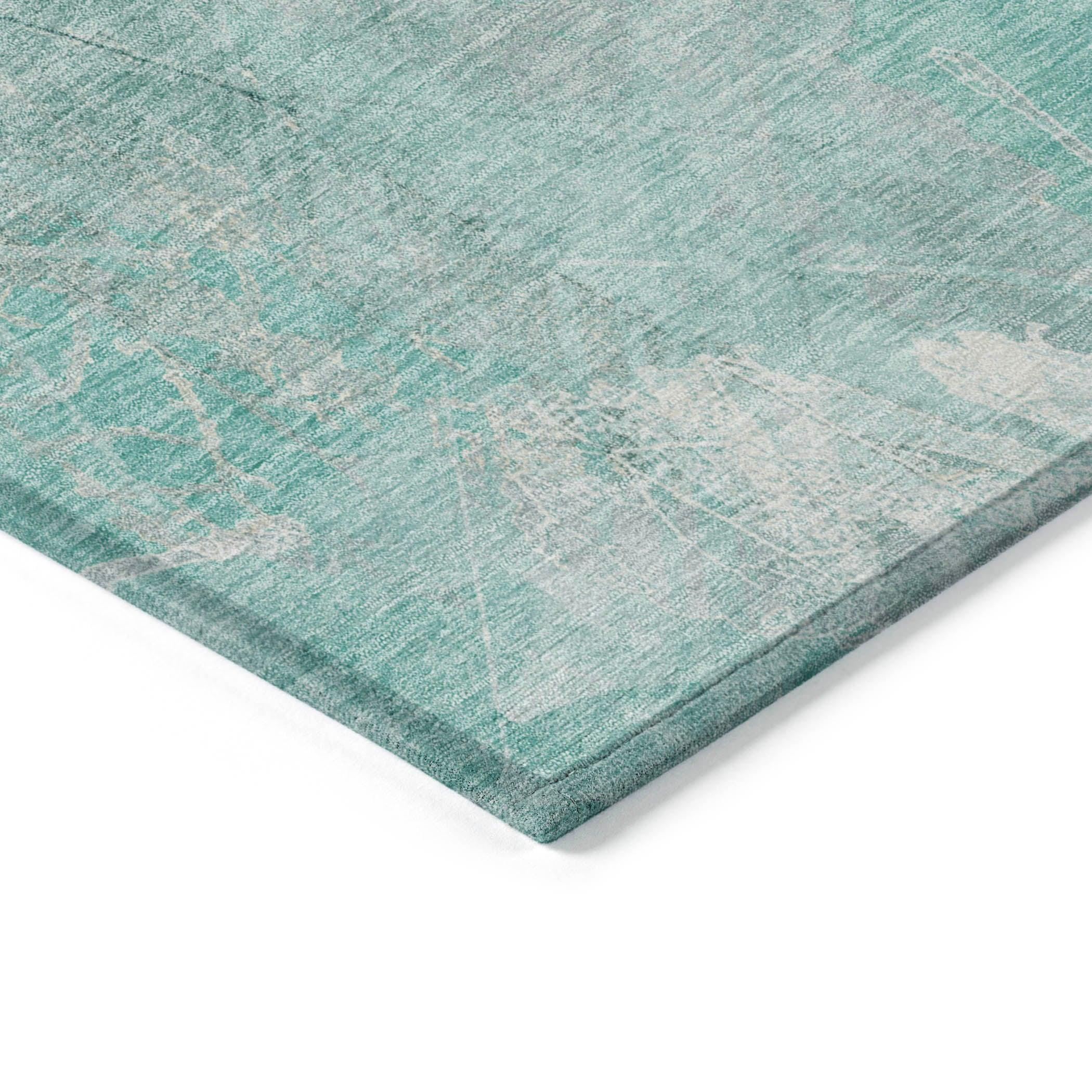 Addison Rugs Taelas Teal Washable Indoor-Outdoor Rug