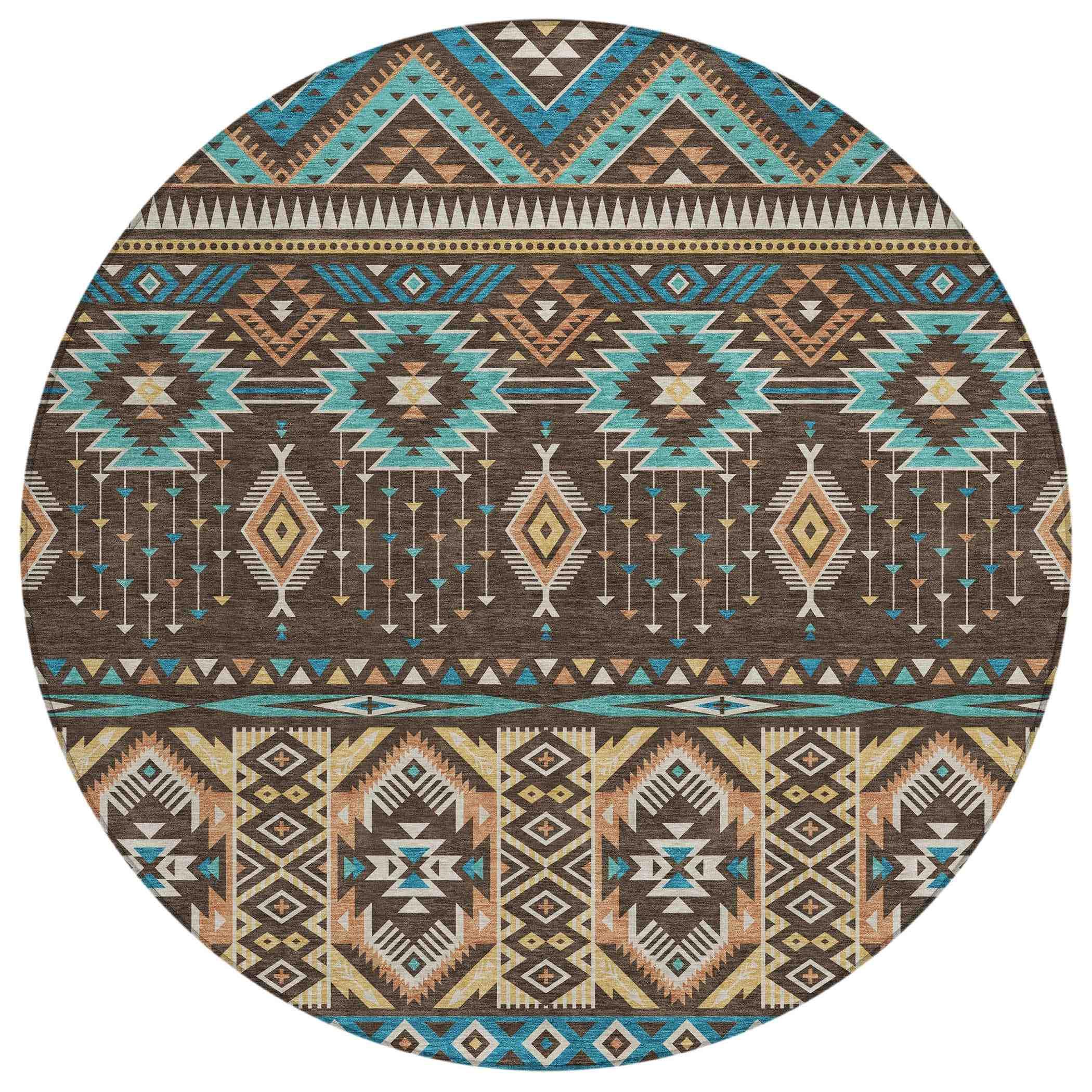 Addison Rugs Taelien Brown Washable Indoor-Outdoor Rug
