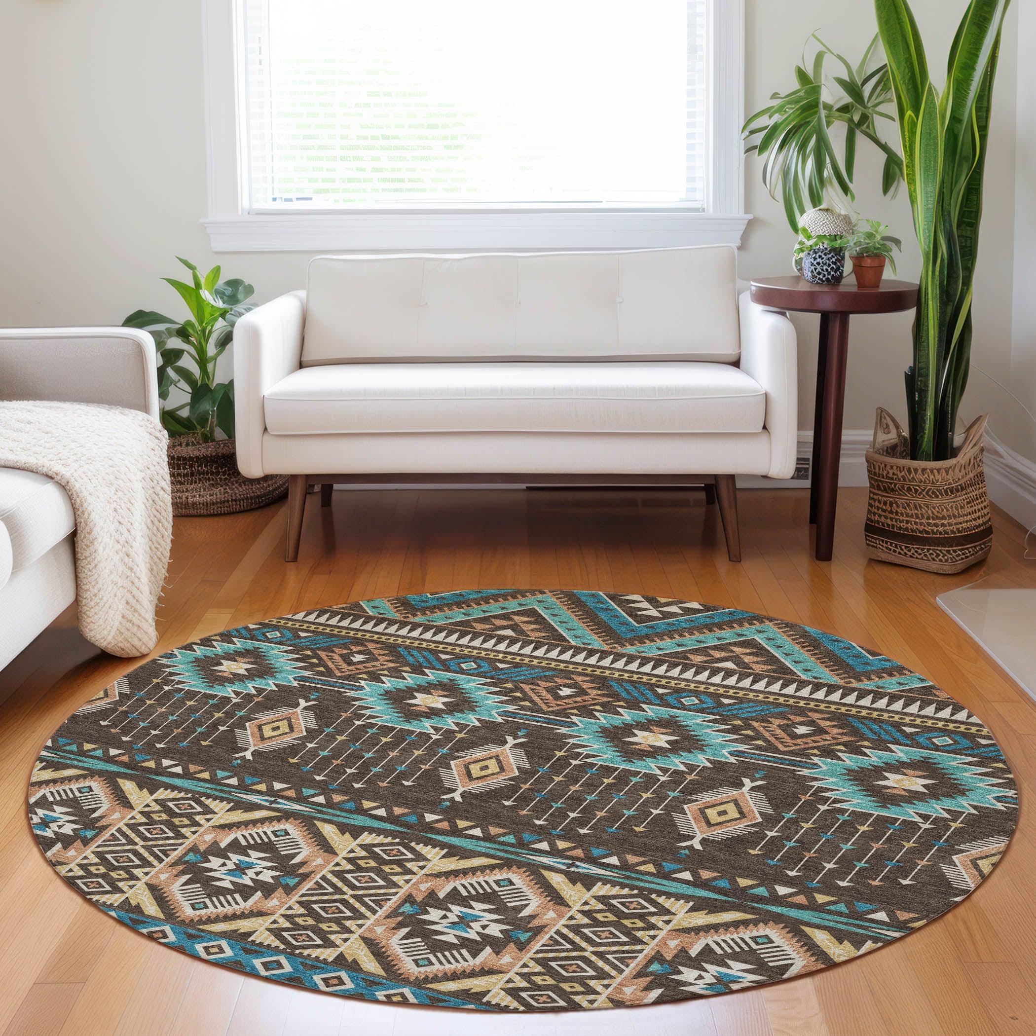 Addison Rugs Taelien Brown Washable Indoor-Outdoor Rug
