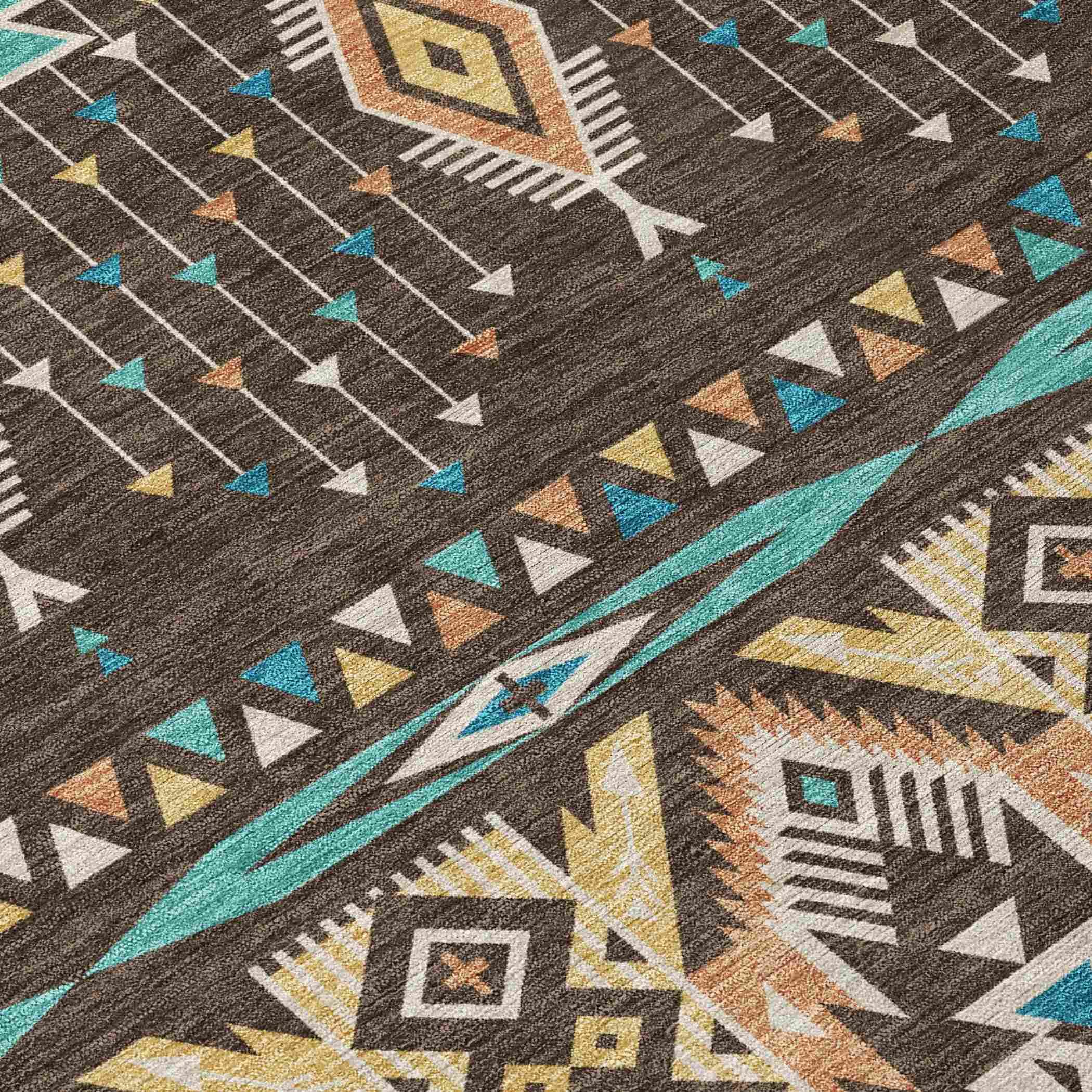 Addison Rugs Taelien Brown Washable Indoor-Outdoor Rug