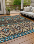 Addison Rugs Taelien Brown Washable Indoor-Outdoor Rug