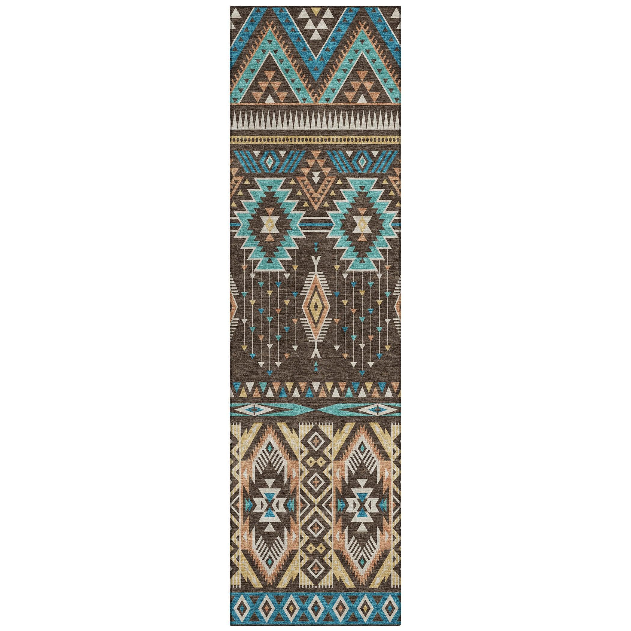 Addison Rugs Taelien Brown Washable Indoor-Outdoor Rug