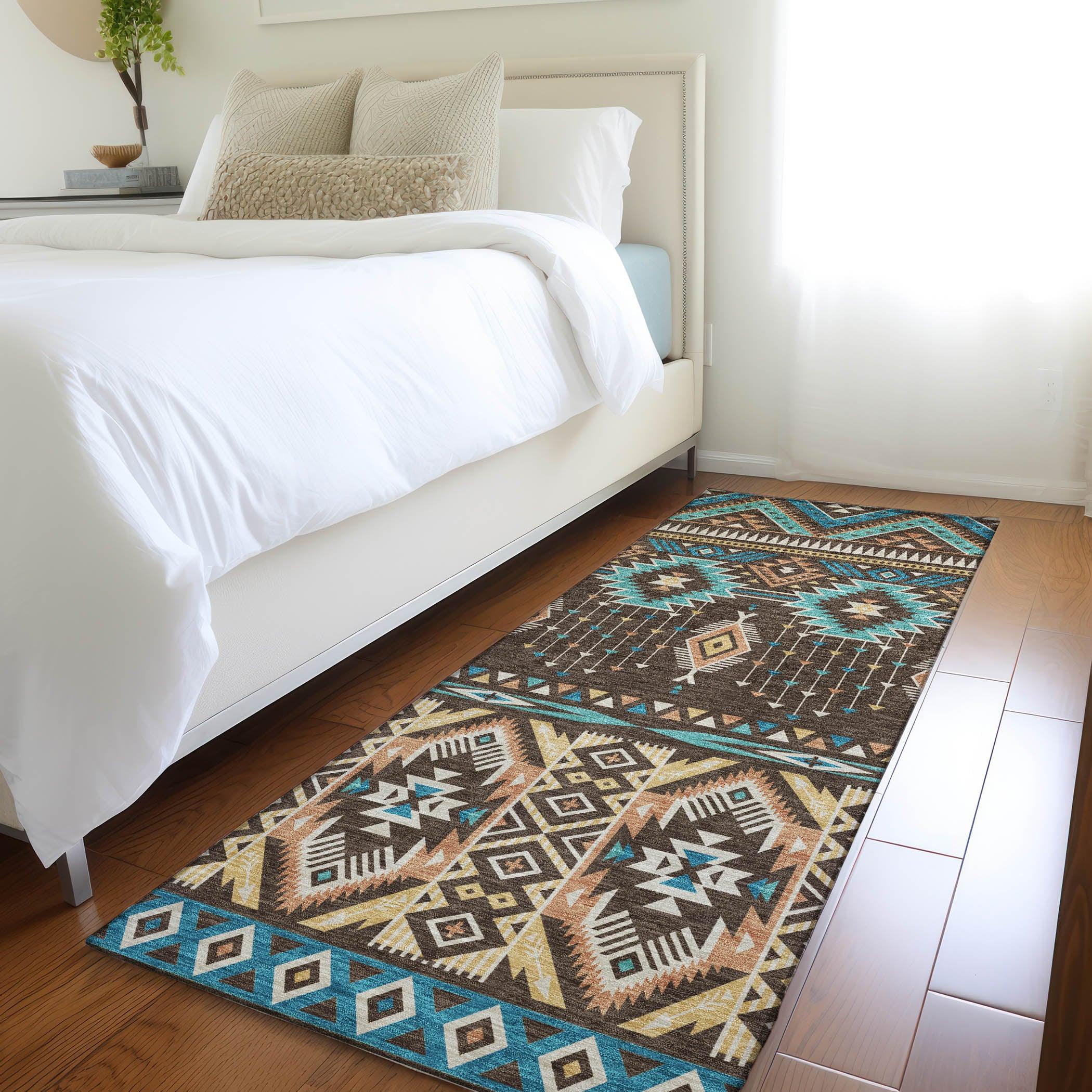 Addison Rugs Taelien Brown Washable Indoor-Outdoor Rug