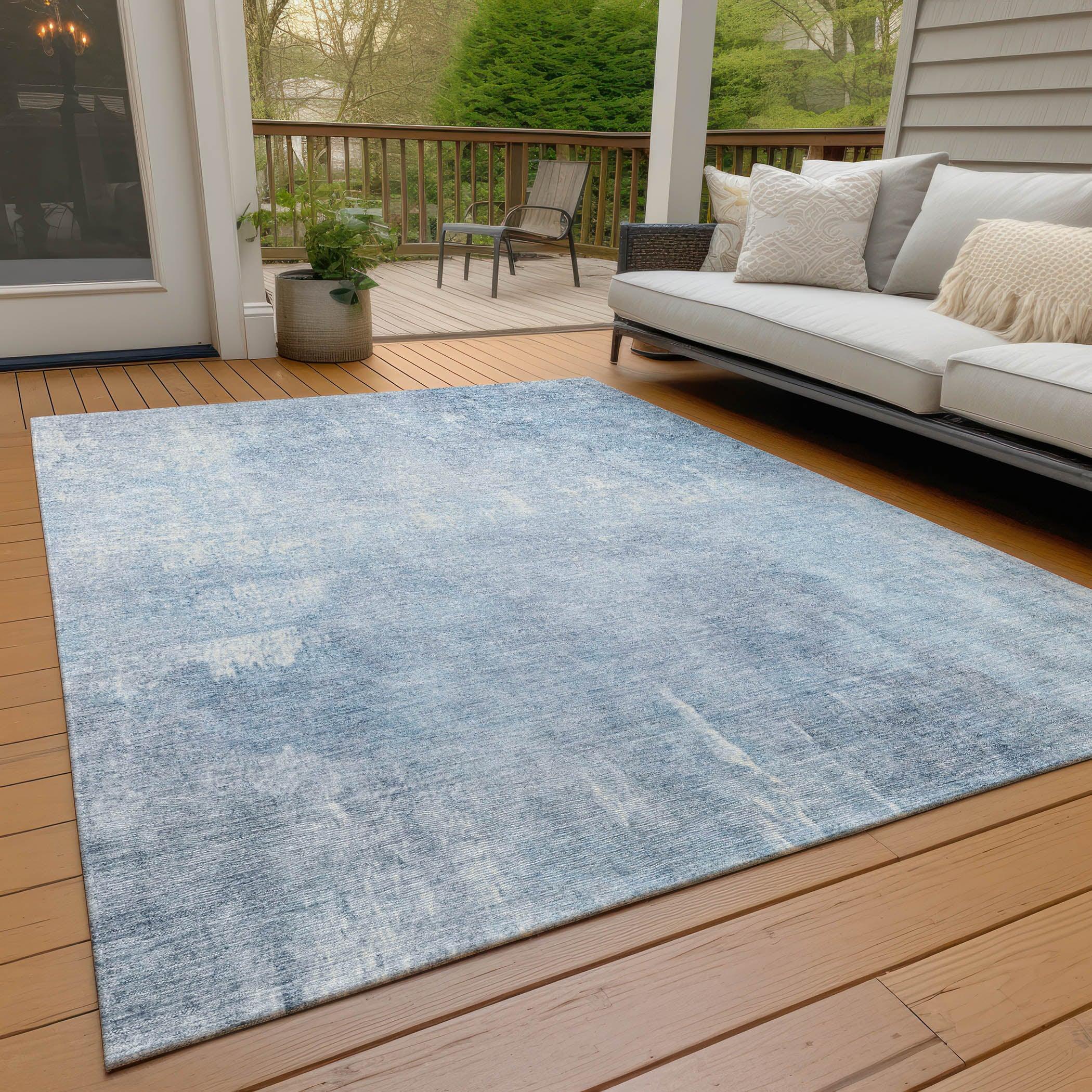 Addison Rugs Taelion Blue Washable Indoor-Outdoor Rug