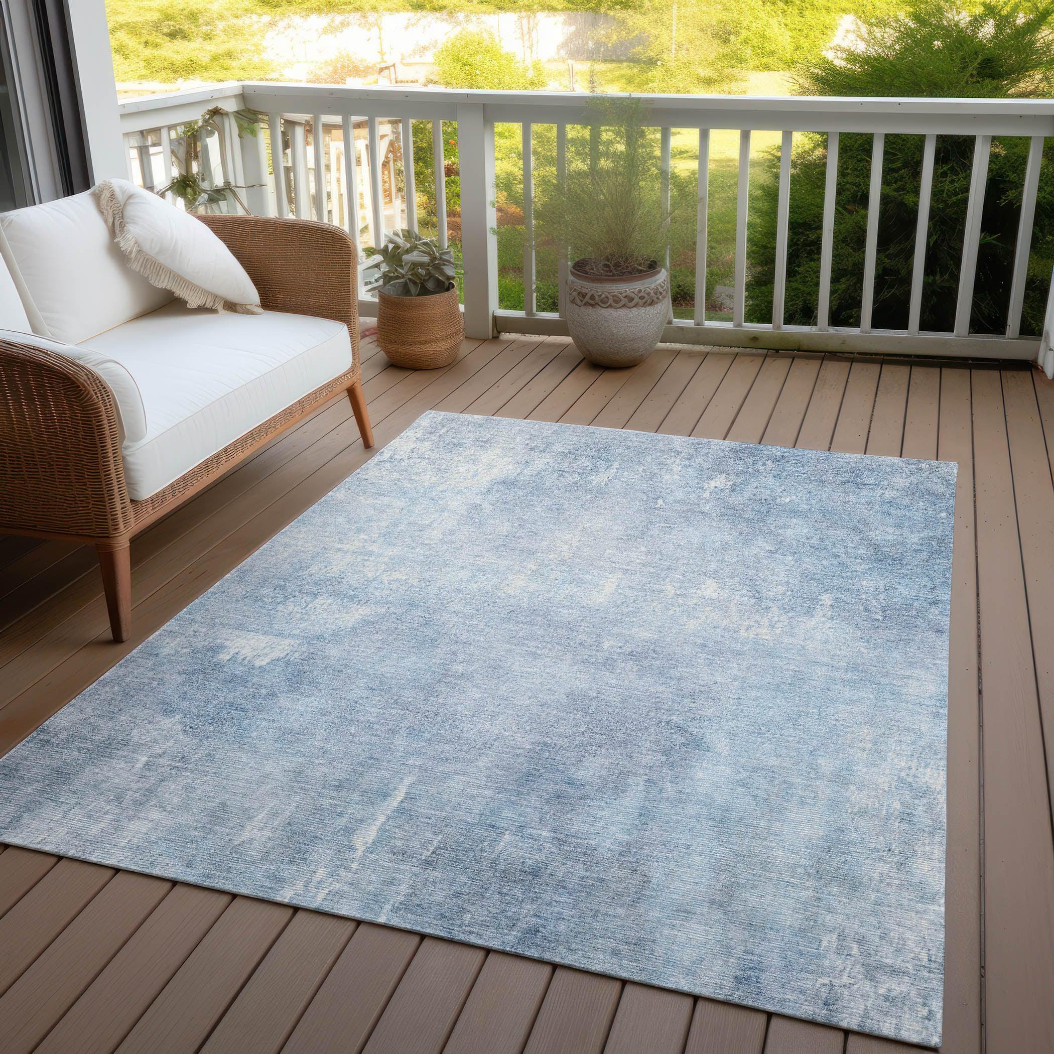 Addison Rugs Taelion Blue Washable Indoor-Outdoor Rug