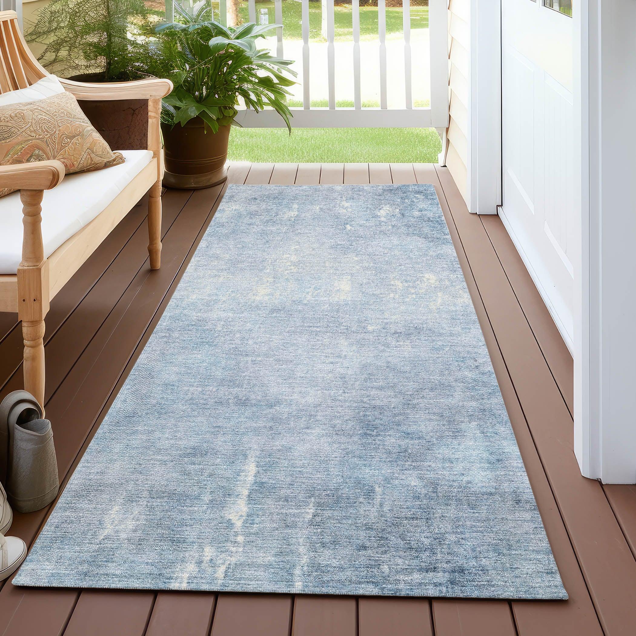 Addison Rugs Taelion Blue Washable Indoor-Outdoor Rug