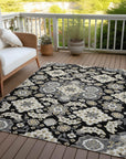 Addison Rugs Taelira Black Washable Indoor-Outdoor Rug