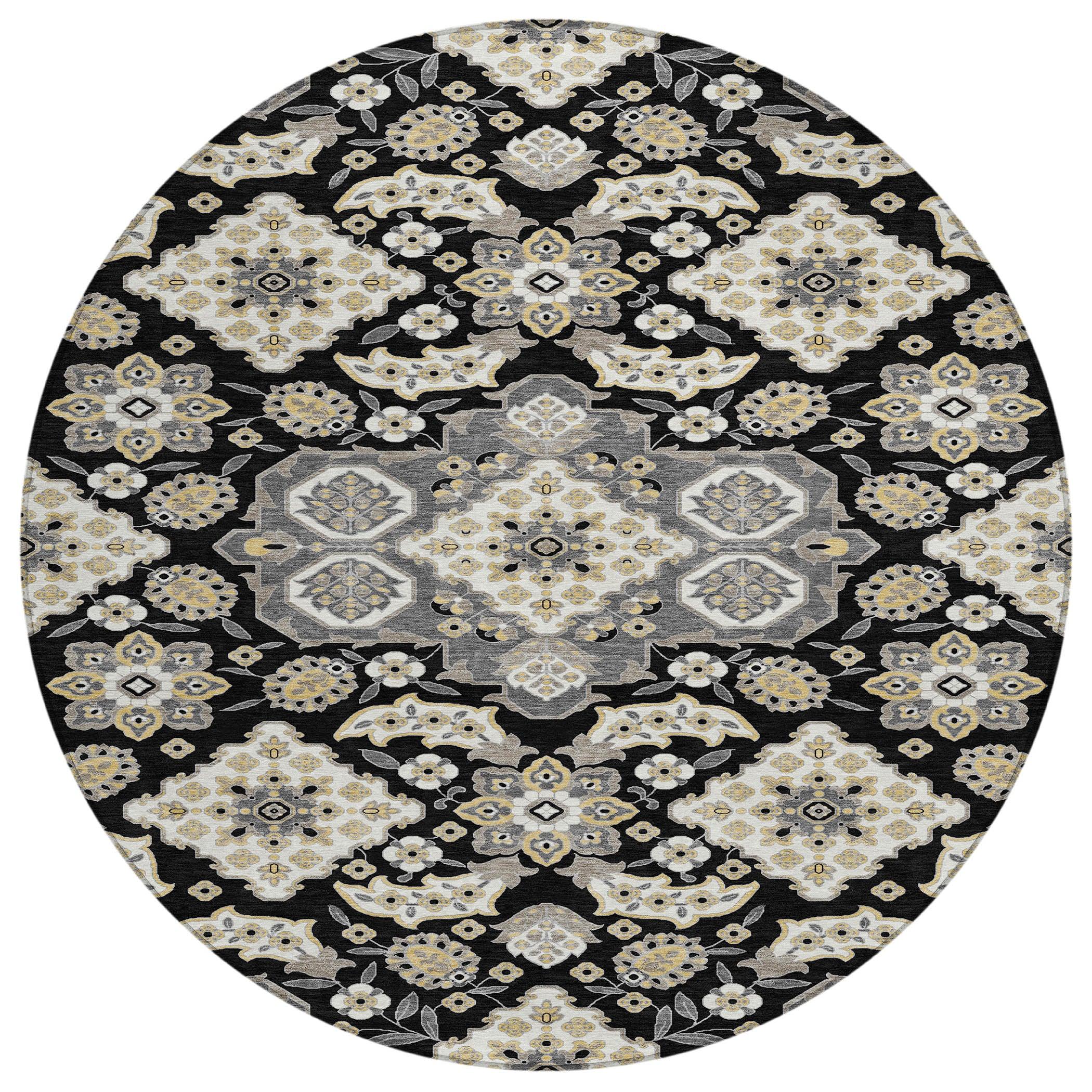 Addison Rugs Taelira Black Washable Indoor-Outdoor Rug