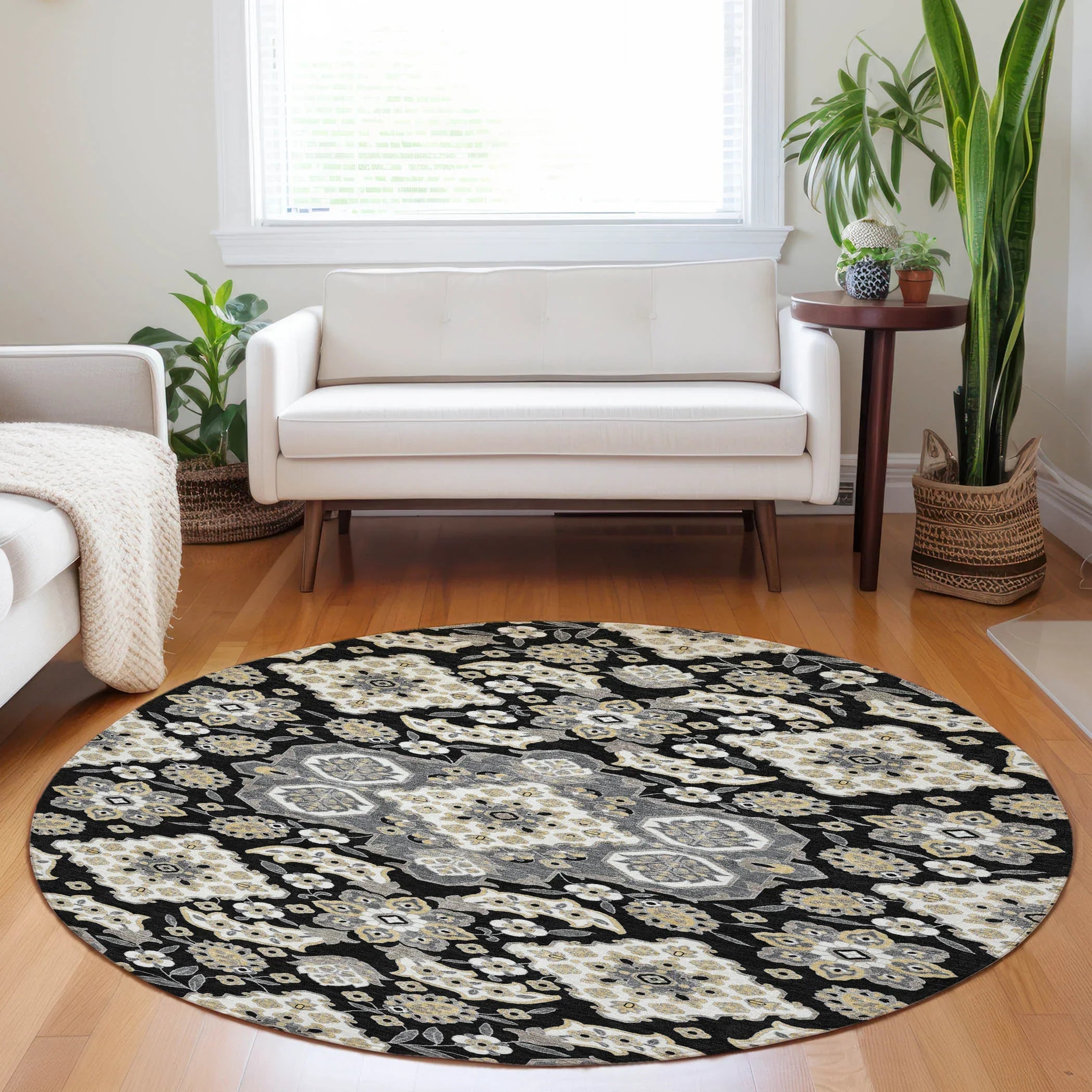 Addison Rugs Taelira Black Washable Indoor-Outdoor Rug
