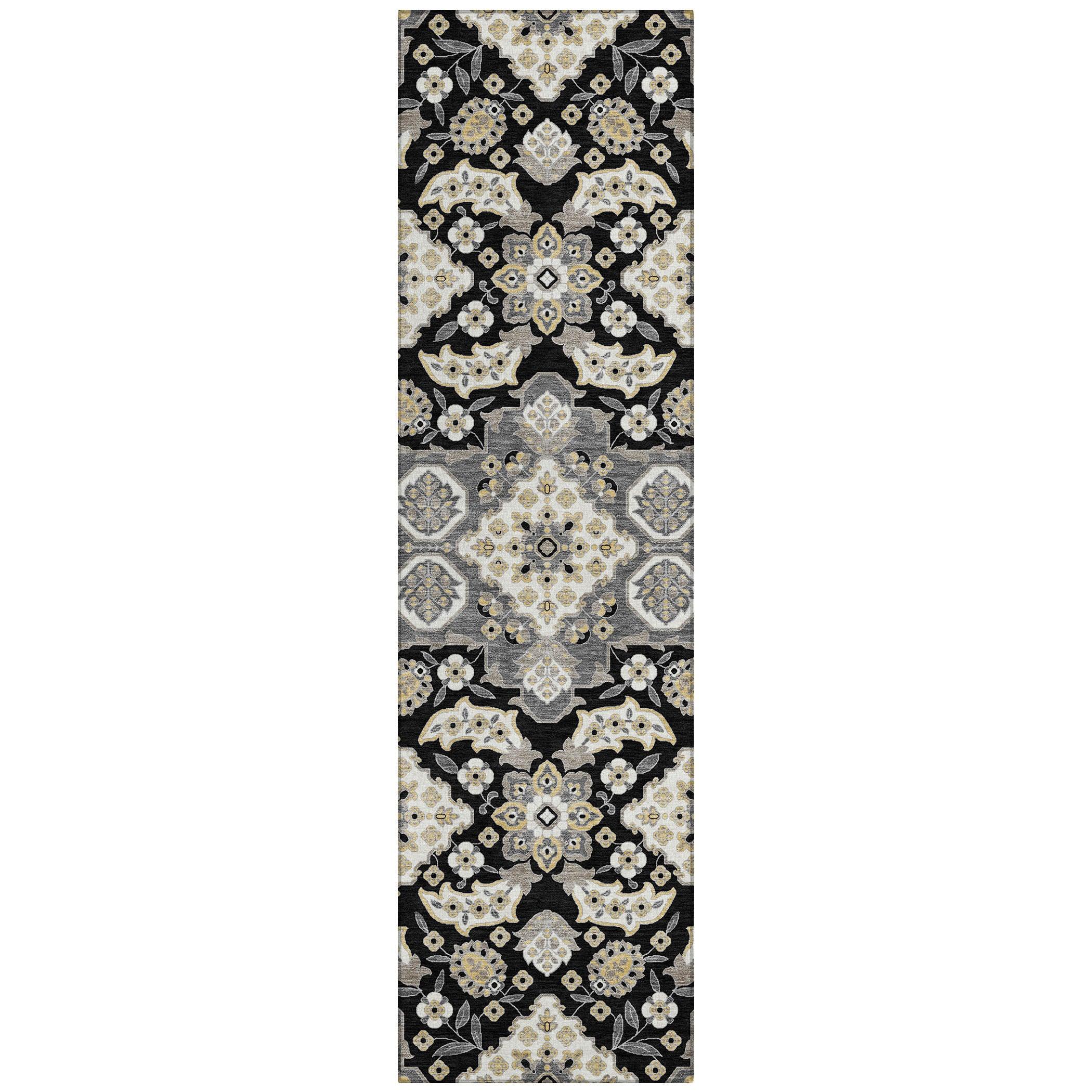 Addison Rugs Taelira Black Washable Indoor-Outdoor Rug