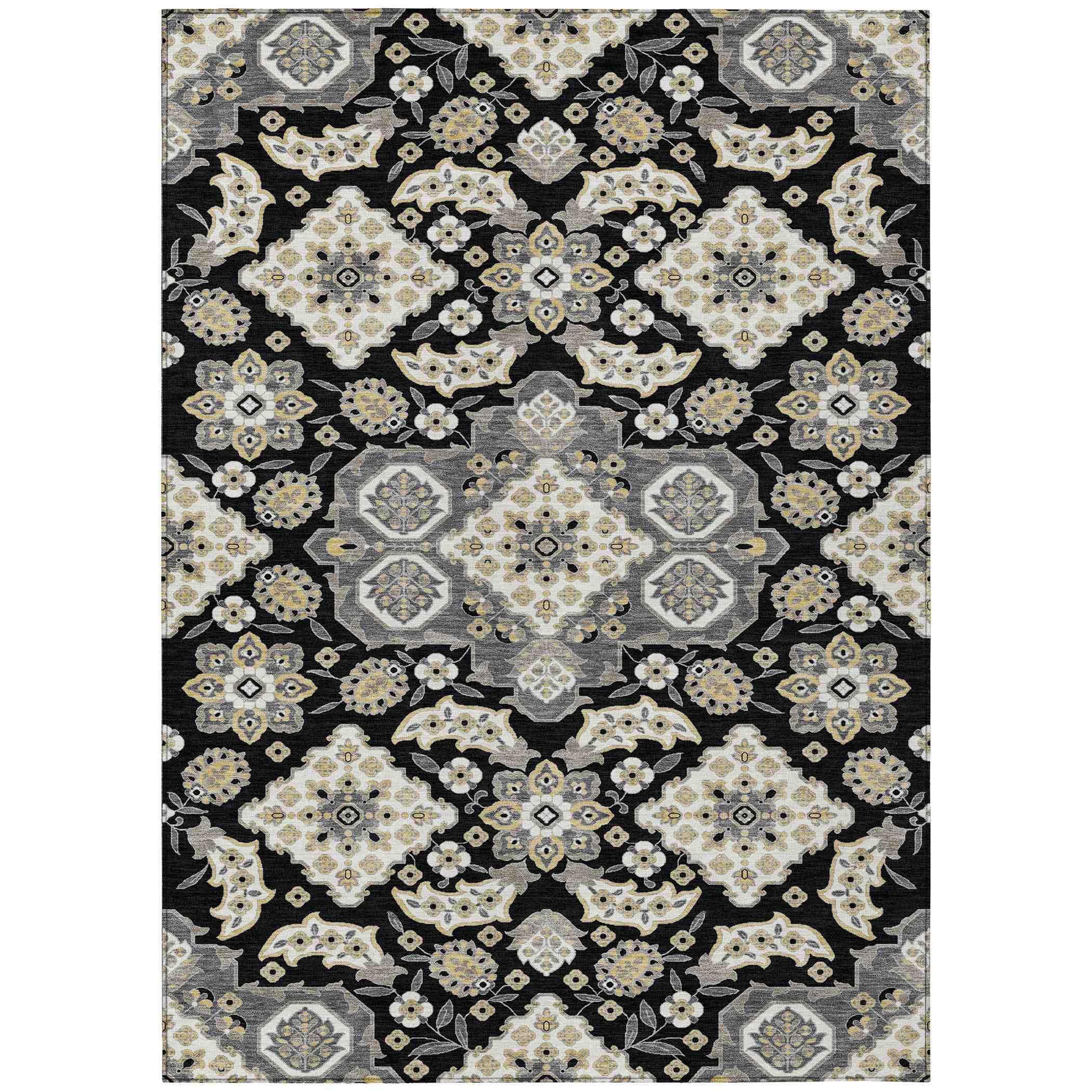 Addison Rugs Taelira Black Washable Indoor-Outdoor Rug