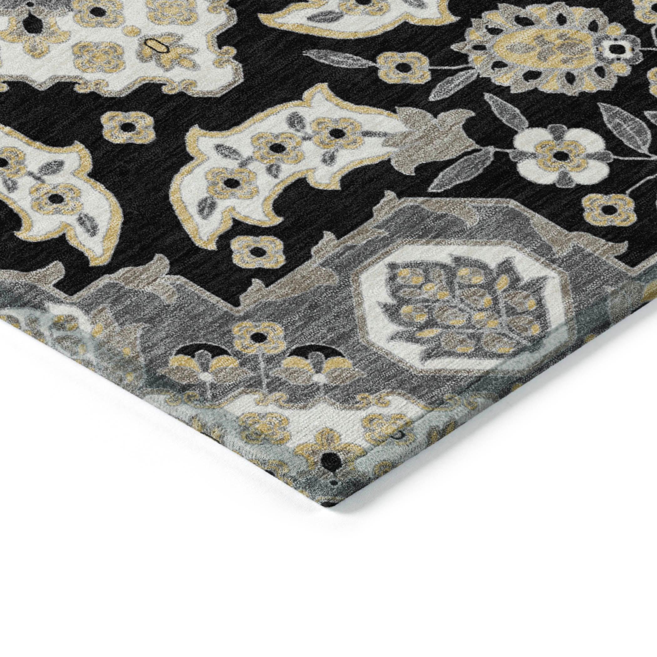 Addison Rugs Taelira Black Washable Indoor-Outdoor Rug