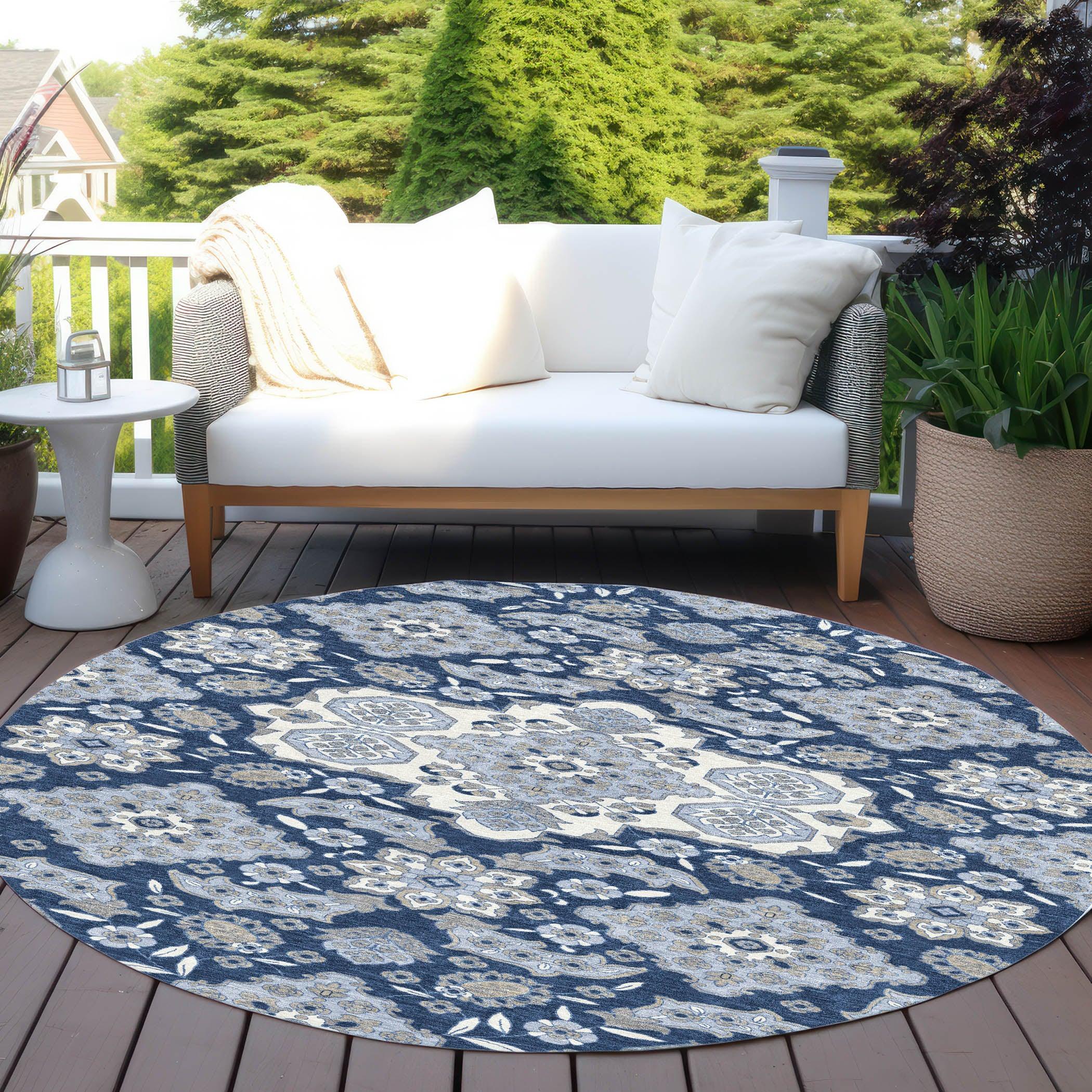 Addison Rugs Taelira Blue Washable Indoor-Outdoor Rug