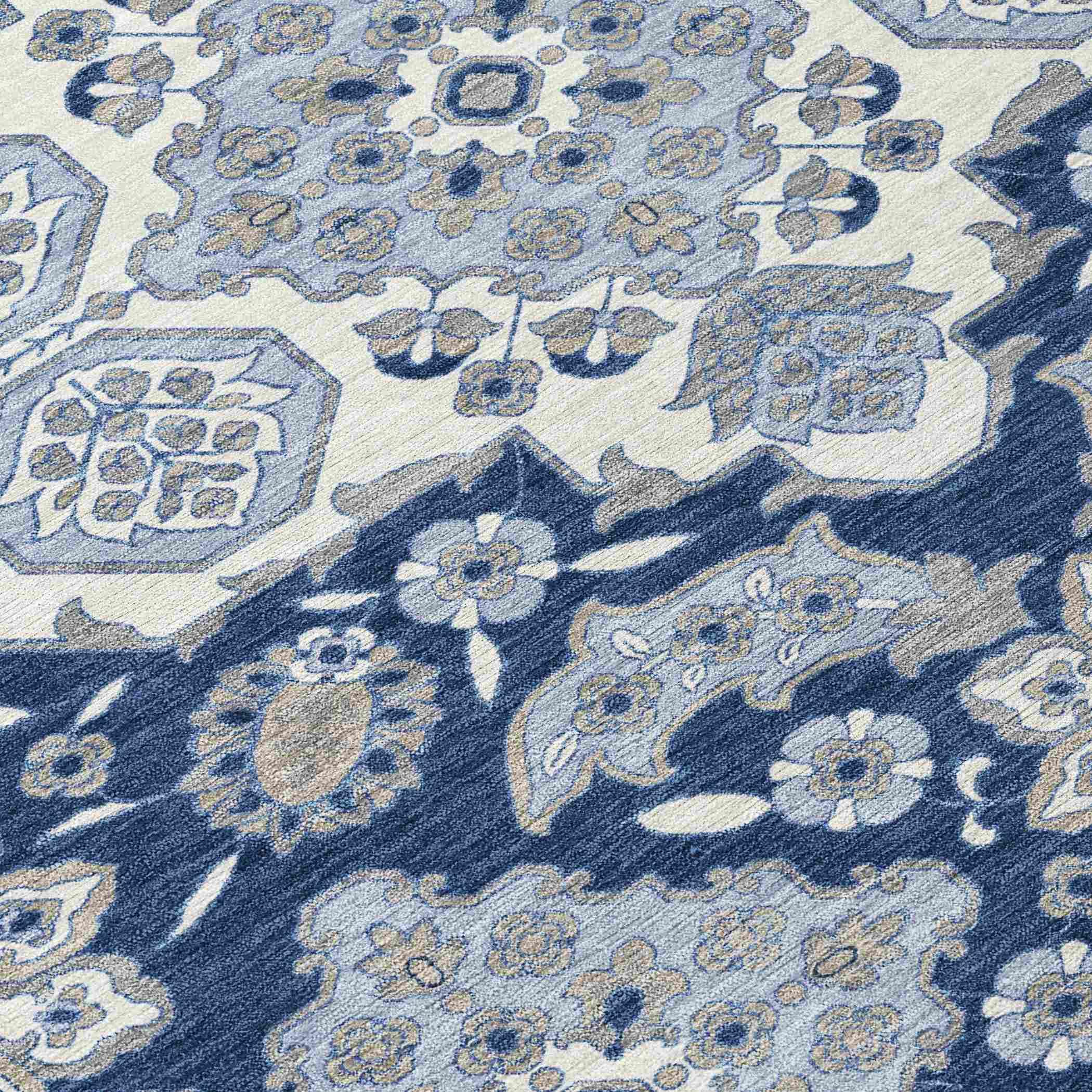 Addison Rugs Taelira Blue Washable Indoor-Outdoor Rug