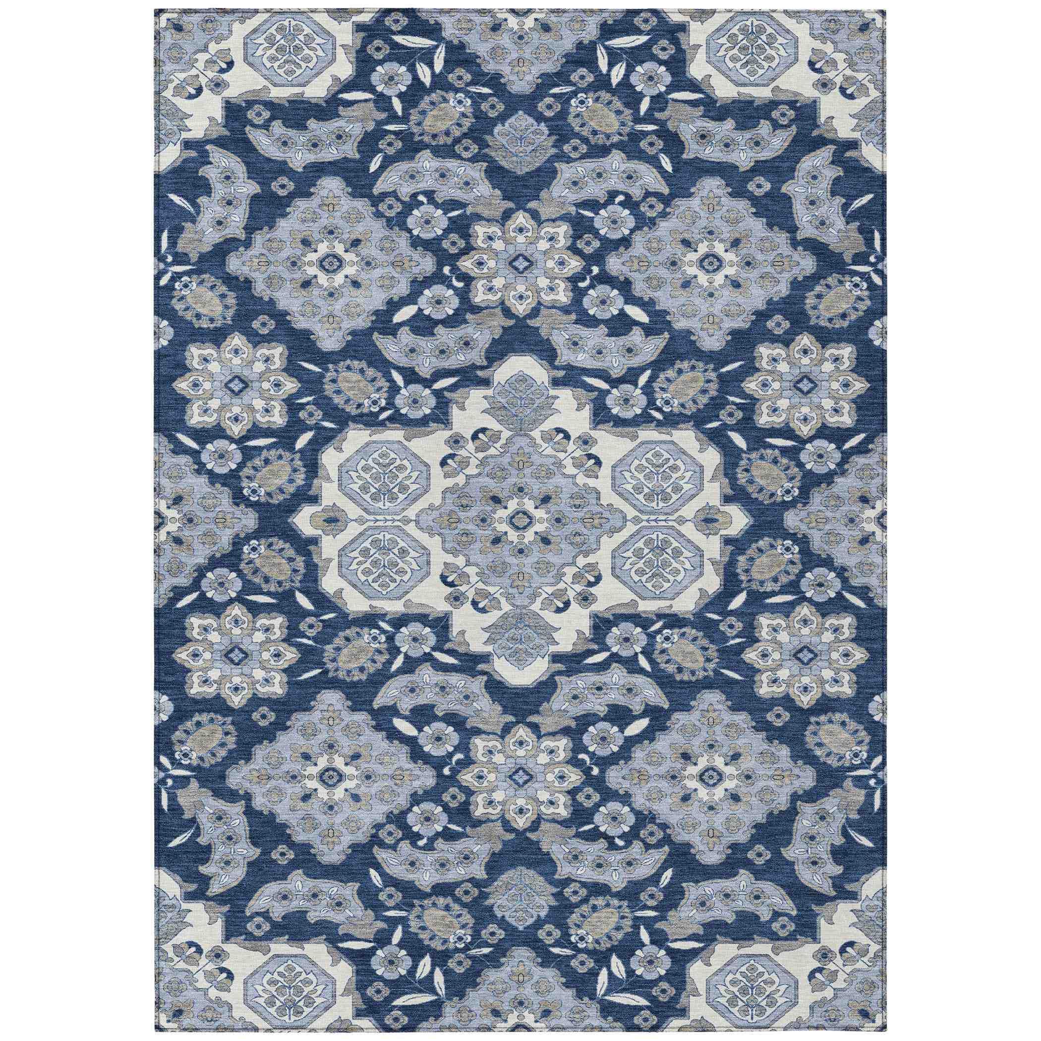 Addison Rugs Taelira Blue Washable Indoor-Outdoor Rug