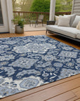Addison Rugs Taelira Blue Washable Indoor-Outdoor Rug
