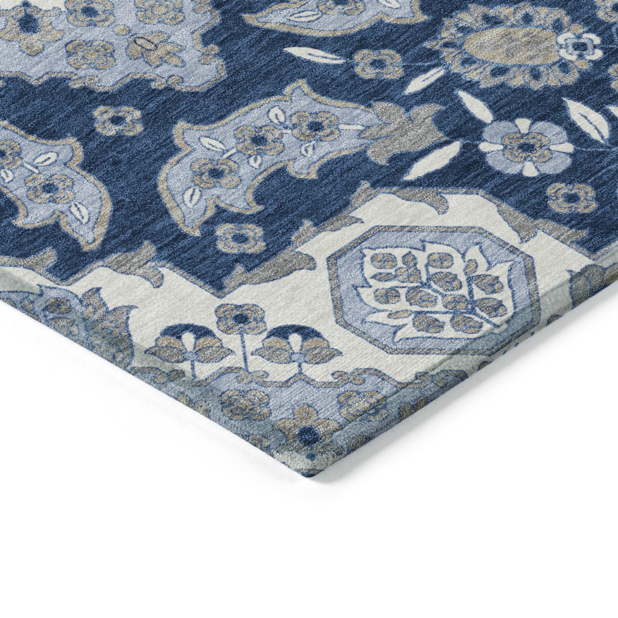 Addison Rugs Taelira Blue Washable Indoor-Outdoor Rug