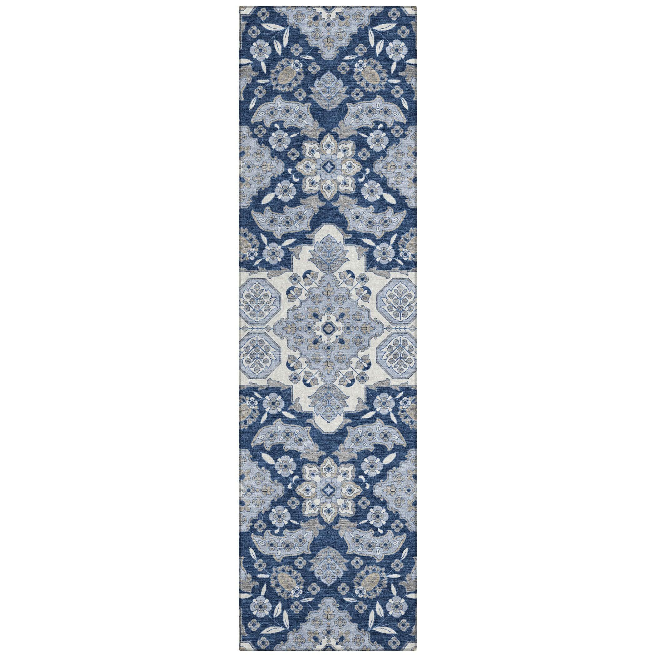 Addison Rugs Taelira Blue Washable Indoor-Outdoor Rug