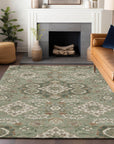 Addison Rugs Taelira Green Washable Indoor-Outdoor Rug