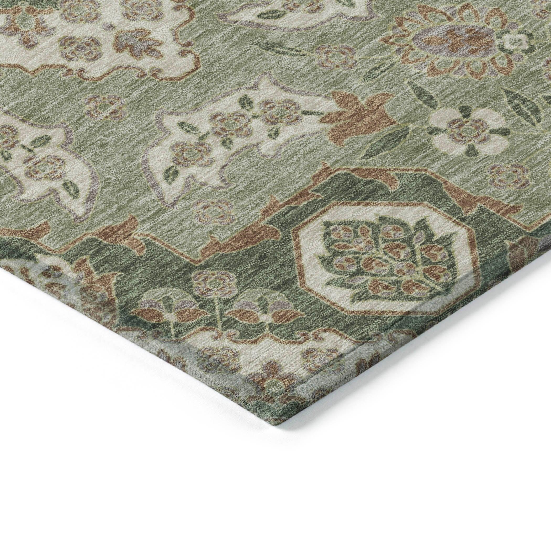 Addison Rugs Taelira Green Washable Indoor-Outdoor Rug