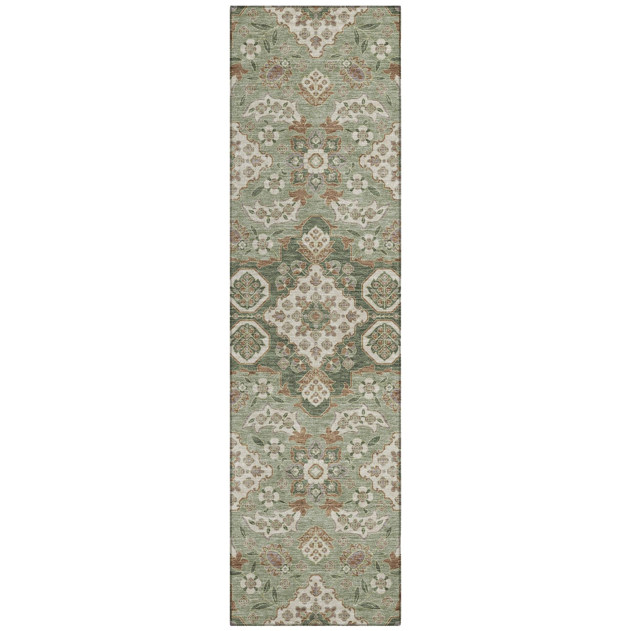 Addison Rugs Taelira Green Washable Indoor-Outdoor Rug