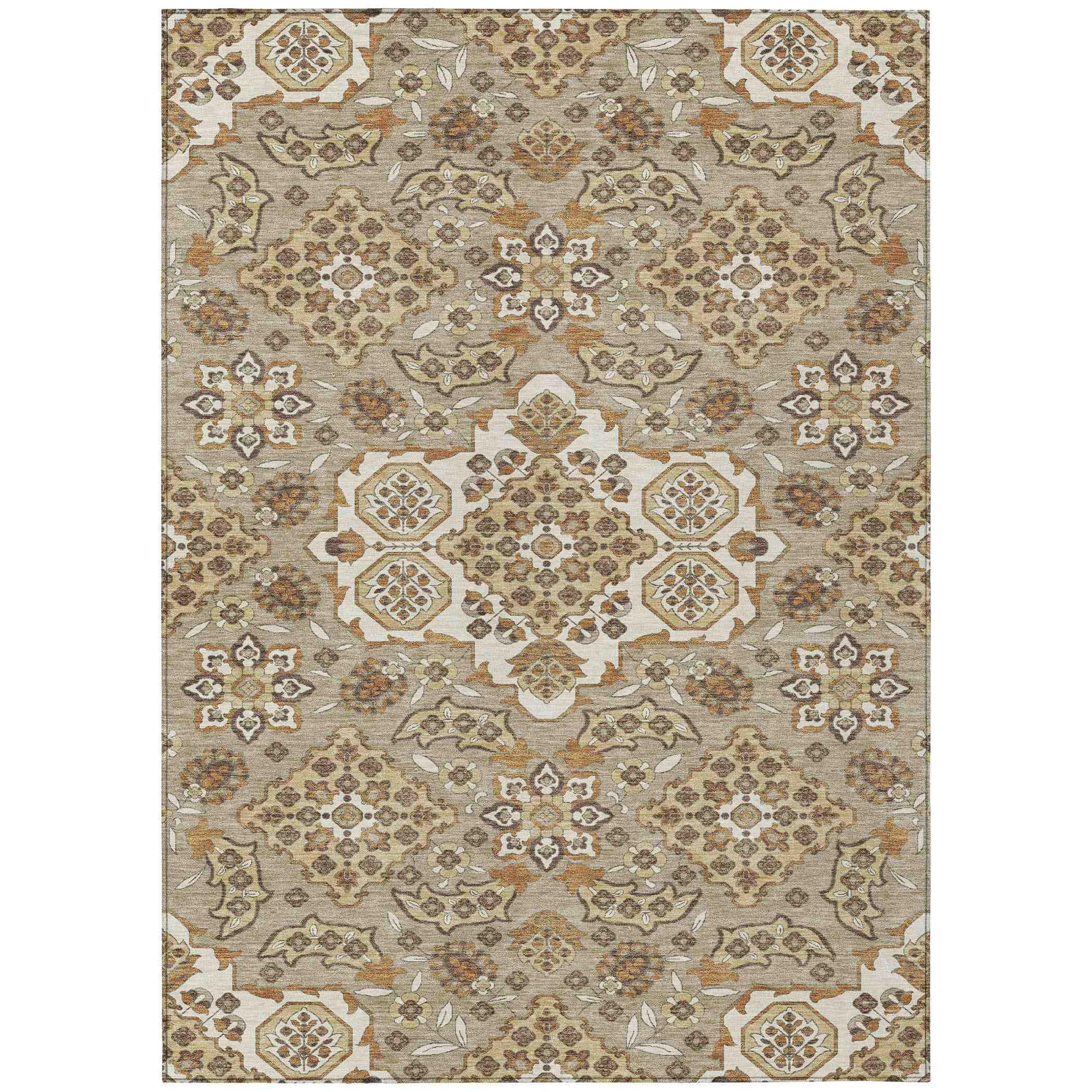 Addison Rugs Taelira Taupe Washable Indoor-Outdoor Rug