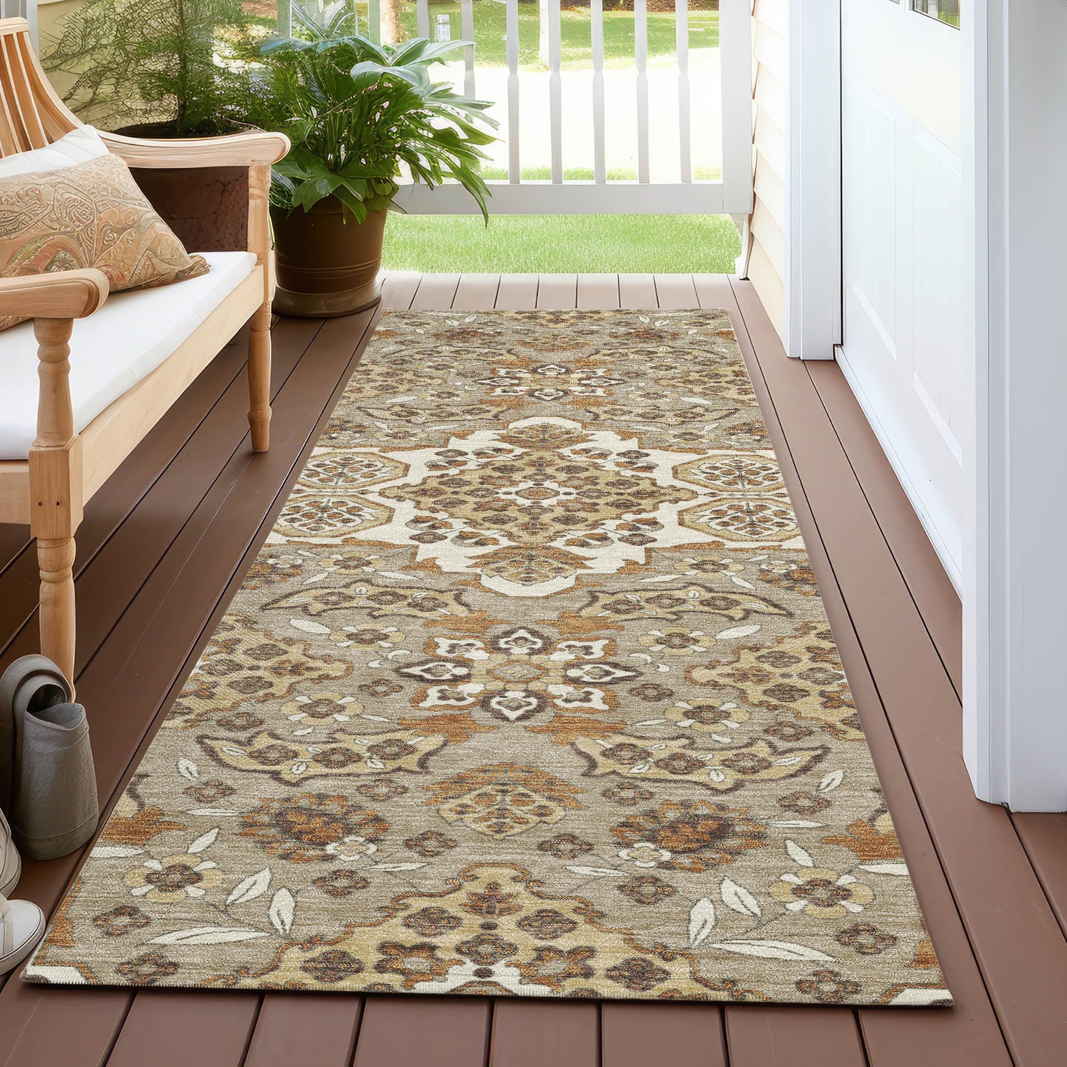 Addison Rugs Taelira Taupe Washable Indoor-Outdoor Rug