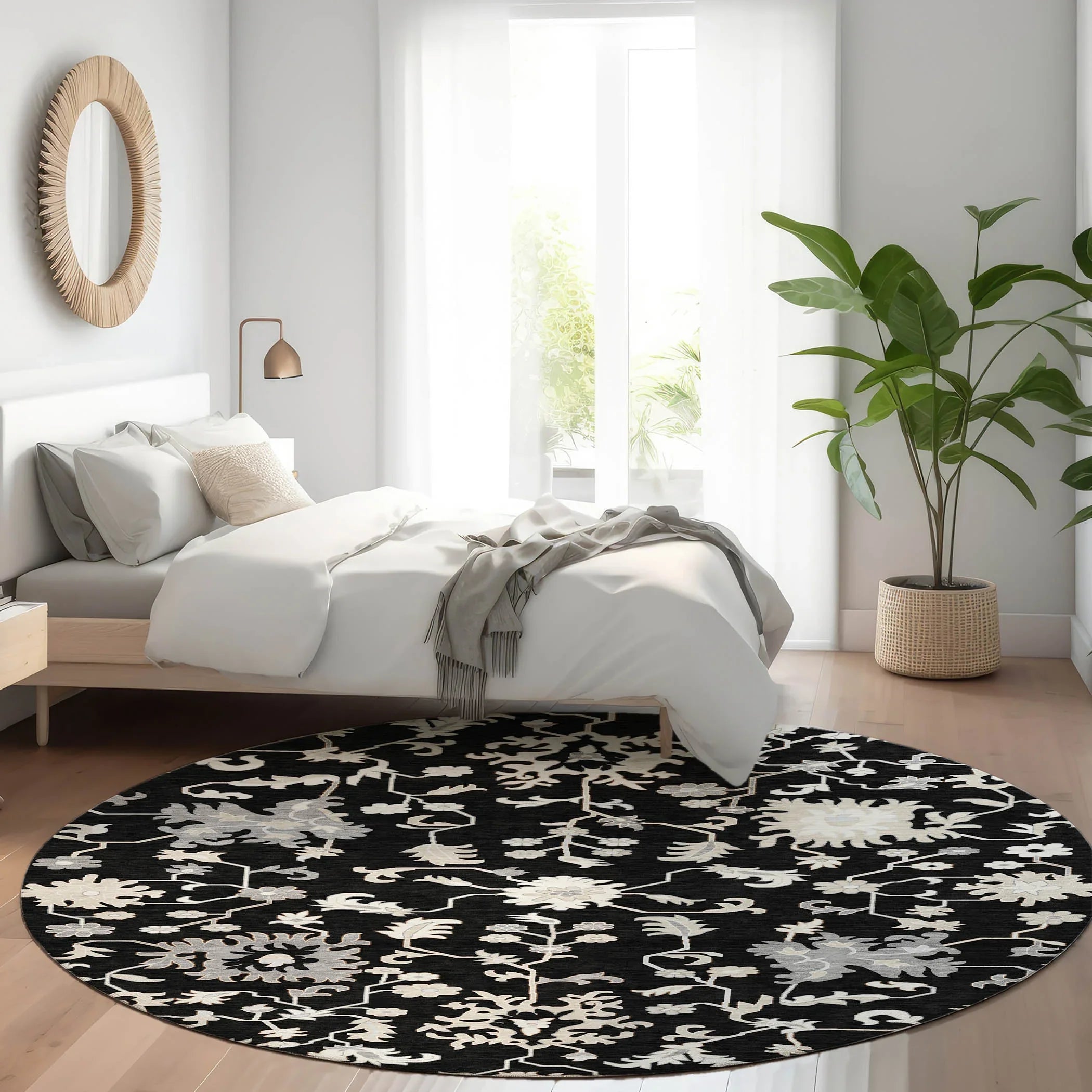 Addison Rugs Taelius Black Washable Indoor-Outdoor Rug