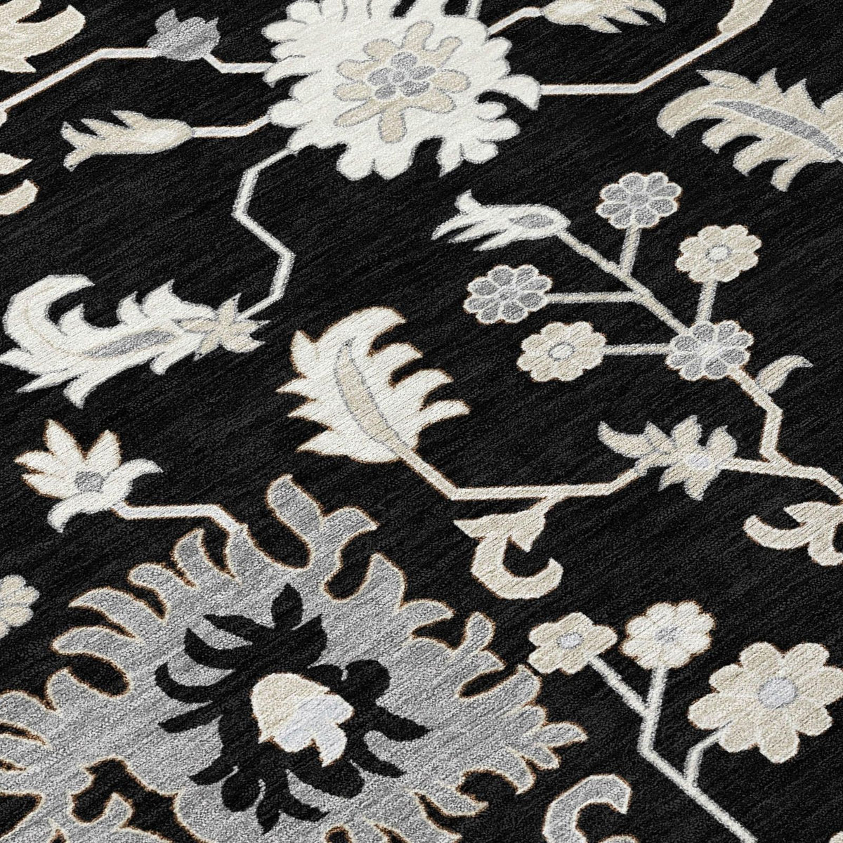 Addison Rugs Taelius Black Washable Indoor-Outdoor Rug