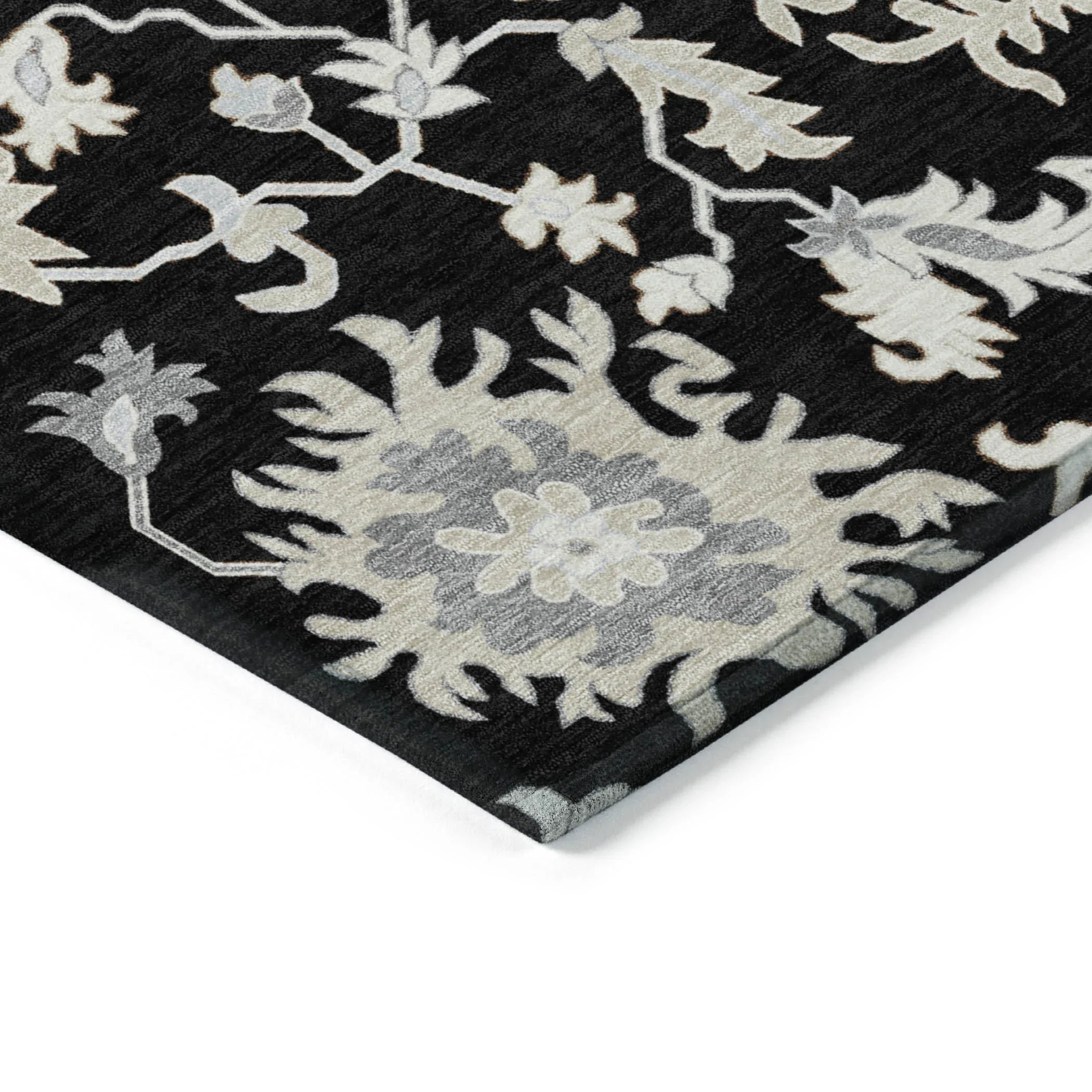 Addison Rugs Taelius Black Washable Indoor-Outdoor Rug