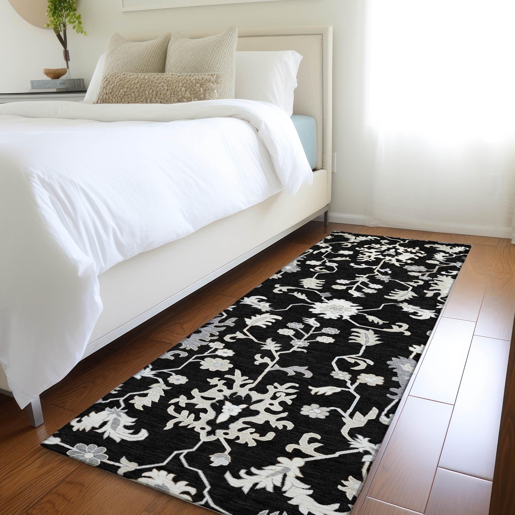 Addison Rugs Taelius Black Washable Indoor-Outdoor Rug